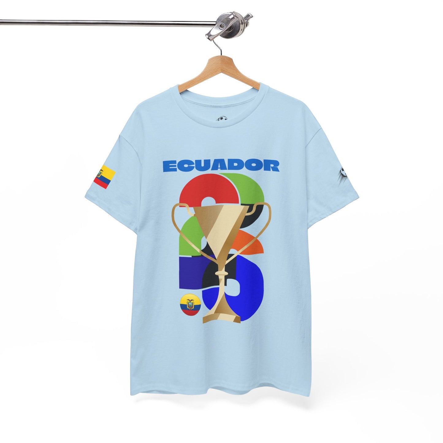 Ecuador Football T-Shirt - Unisex Ecuador Soccer Fan Tee with Flag (2026)