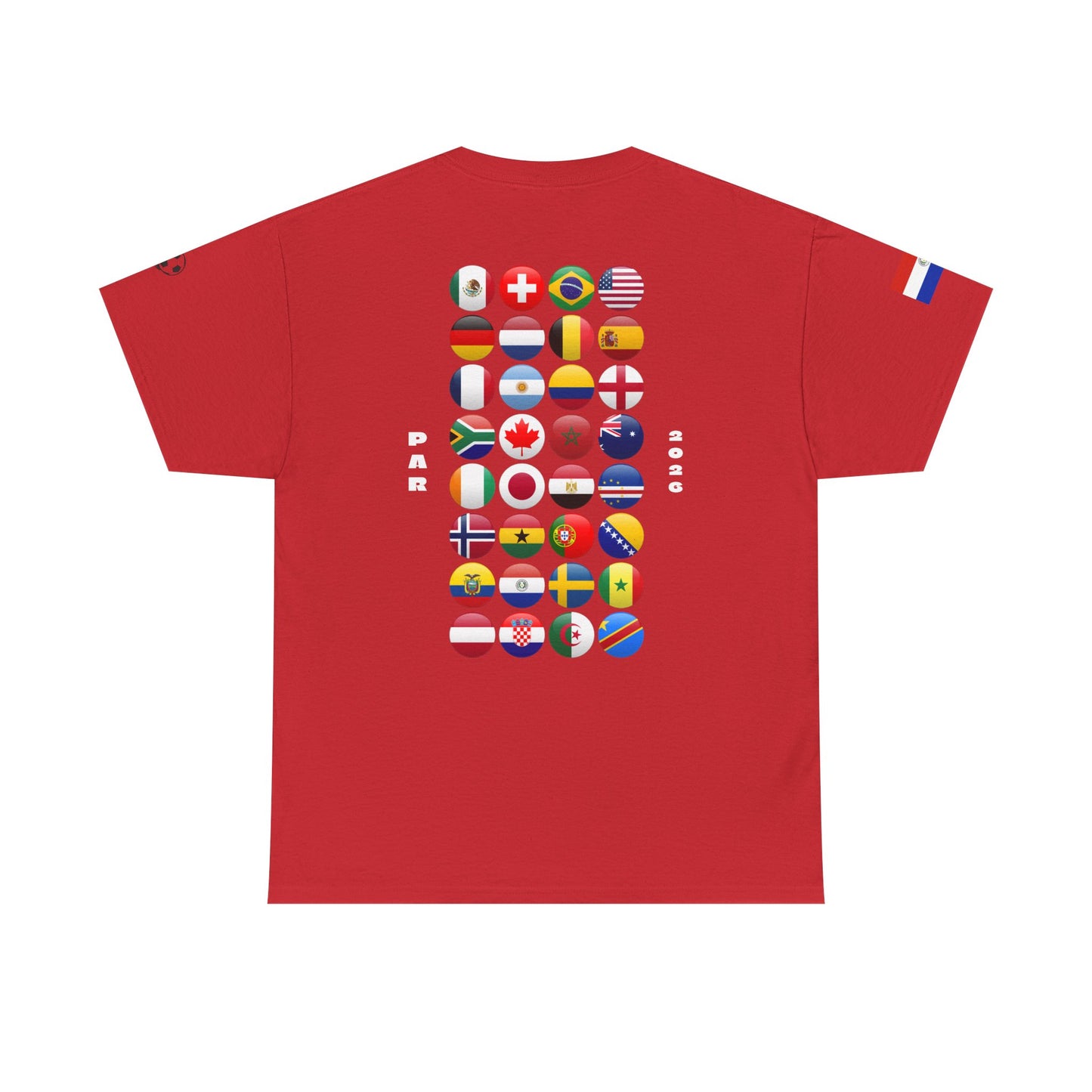 Paraguay Football T-Shirt - Unisex Paraguay Soccer Fan Tee with Flag (2026)