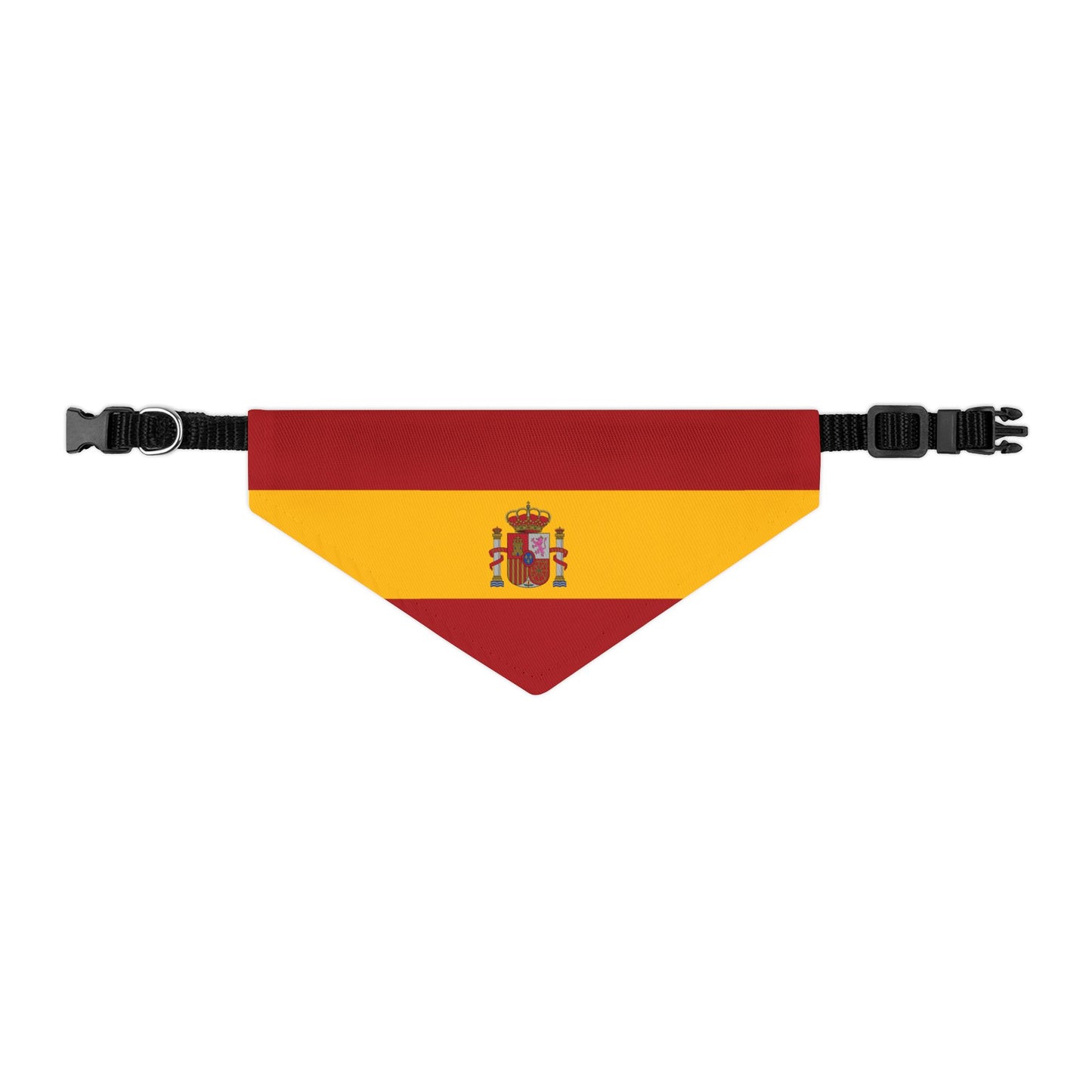 Spain Soccer Dog Bandana — Spanish Flag Snap-On Pet Bandana, Fan Gear