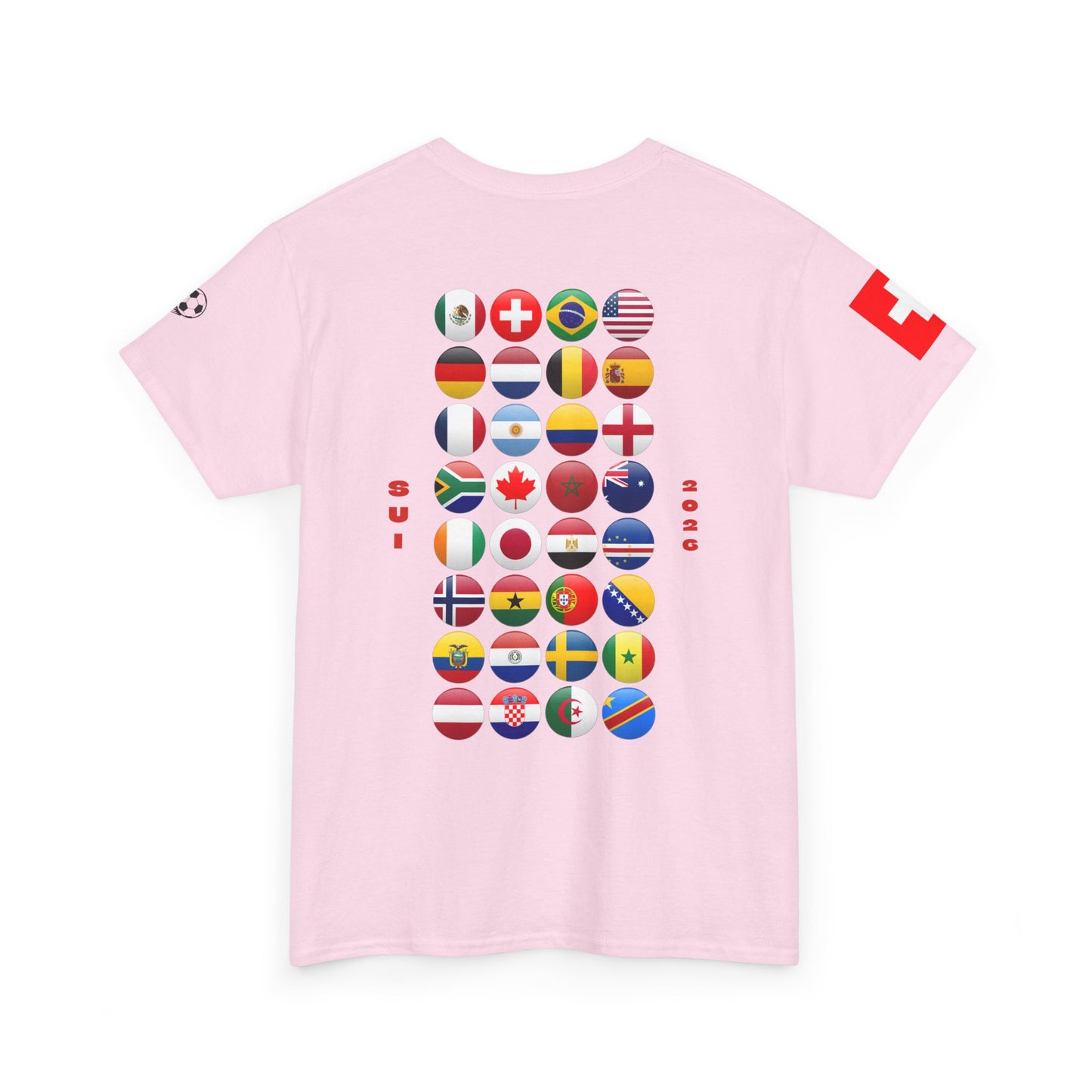 Switzerland Football T-Shirt - Unisex Switzerland Soccer Fan Tee with Flag (2026)