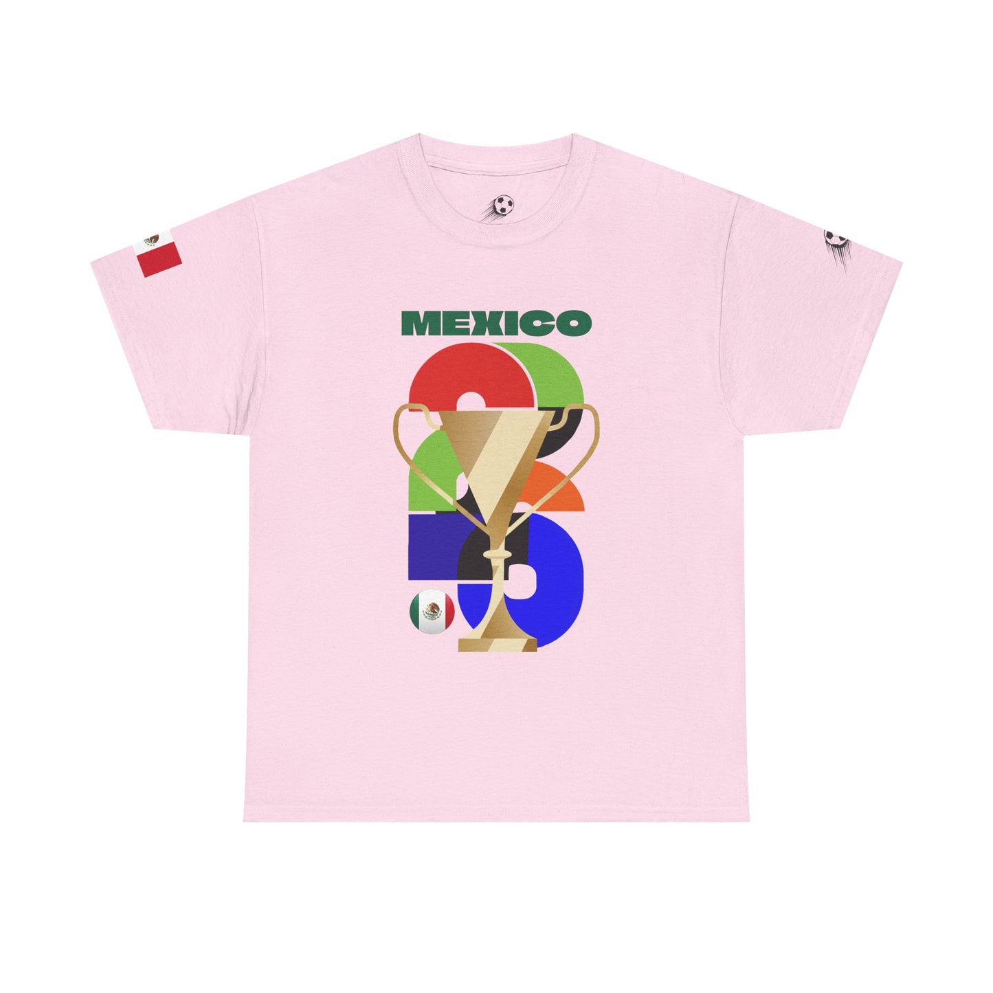 Mexico Football T-Shirt - Unisex Mexico Soccer Fan Tee with Flag (2026)