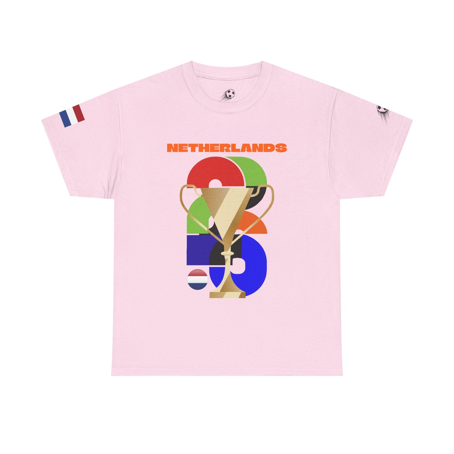 Netherlands Football T-Shirt - Unisex Netherlands Soccer Fan Tee with Flag (2026)