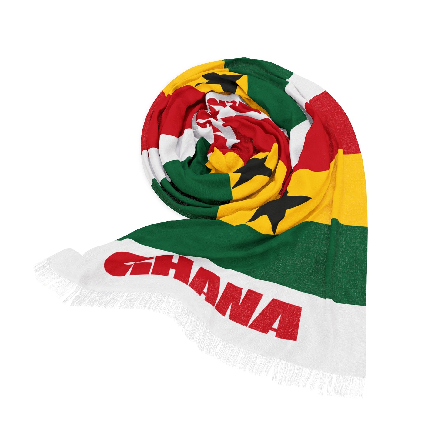 Ghana Soccer Scarf - Ghana Football Supporter Scarf with Flag (2026)