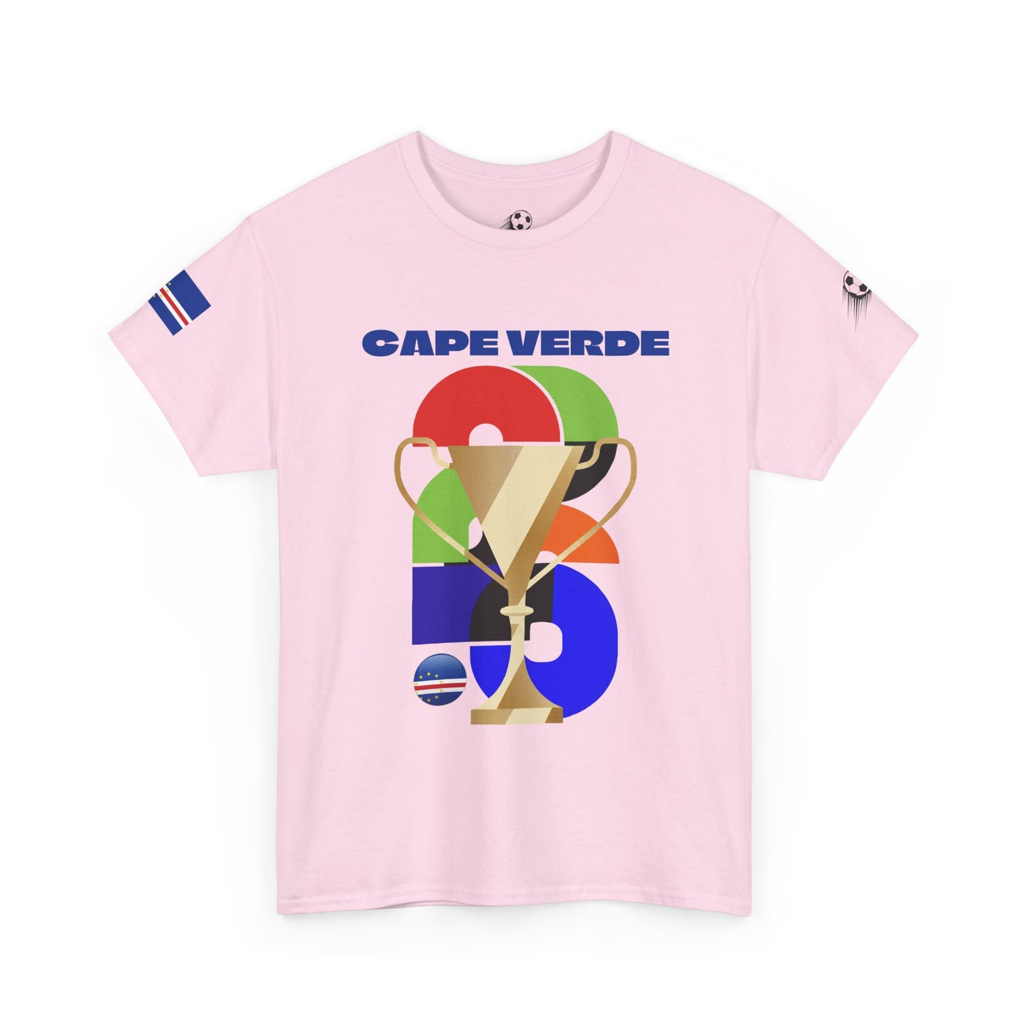 Cape Verde Football T-Shirt - Unisex Cape Verde Soccer Fan Tee with Flag (2026)