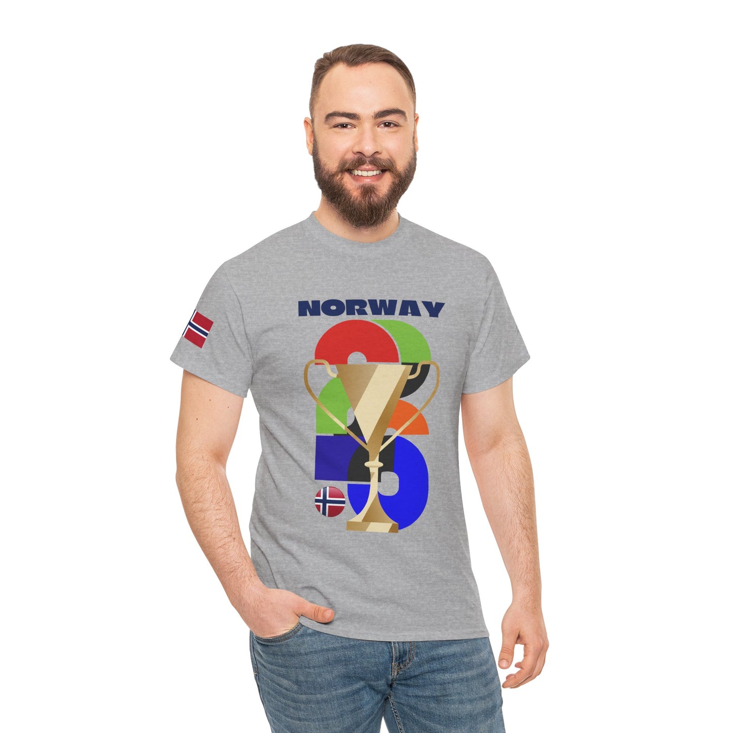 Norway Football T-Shirt - Unisex Norway Soccer Fan Tee with Flag (2026)