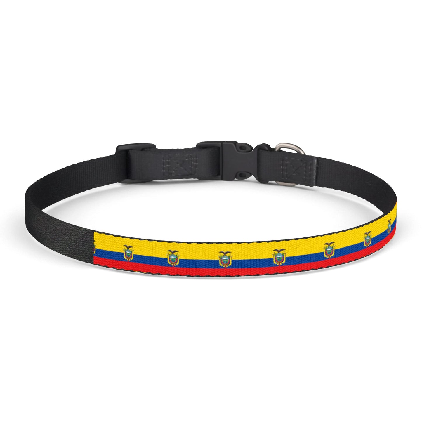 Ecuador Soccer Dog Collar — Ecuadorian Flag Grid Clip-On Pet Collar, Fan Gear