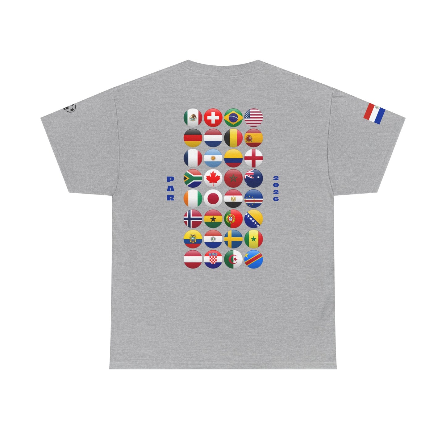 Paraguay Football T-Shirt - Unisex Paraguay Soccer Fan Tee with Flag (2026)