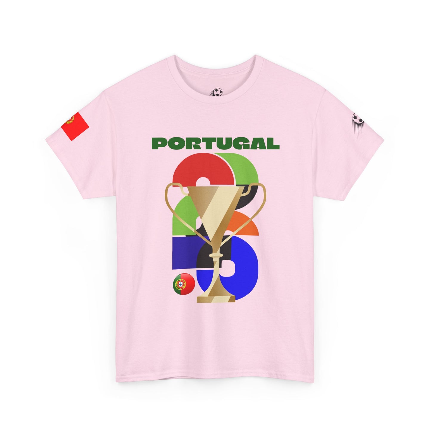 Portugal Football T-Shirt - Unisex Portugal Soccer Fan Tee with Flag (2026)
