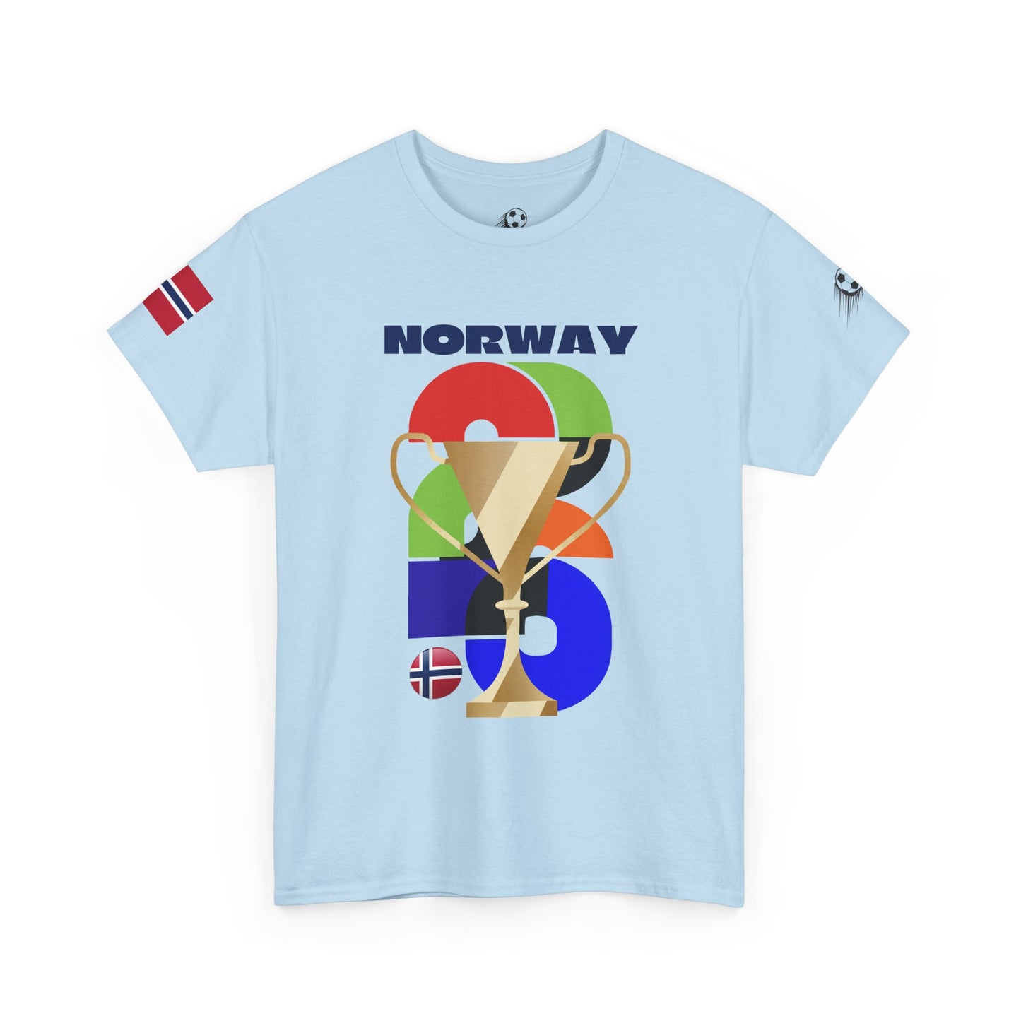 Norway Football T-Shirt - Unisex Norway Soccer Fan Tee with Flag (2026)
