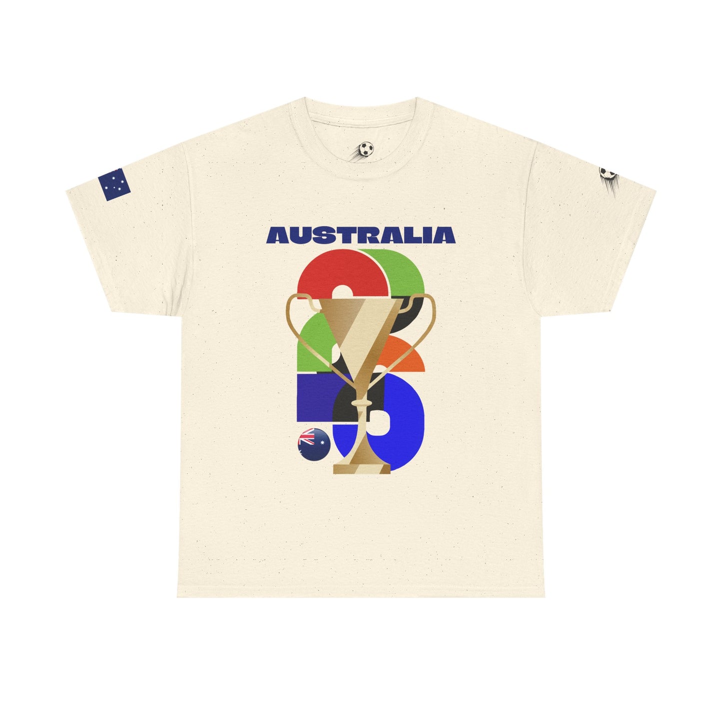 Australia Football T-Shirt - Unisex Australia Soccer Fan Tee with Flag (2026)