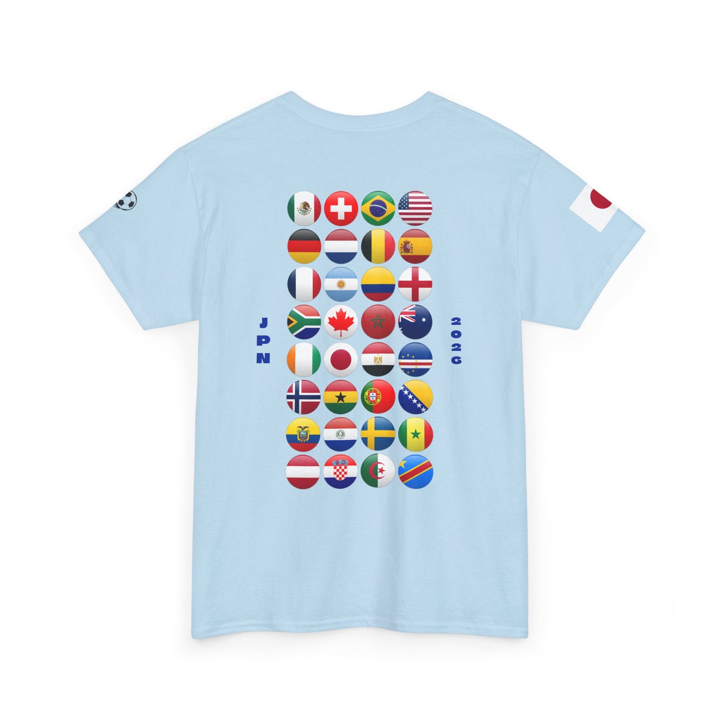 Japan Football T-Shirt - Unisex Japan Soccer Fan Tee with Flag (2026)