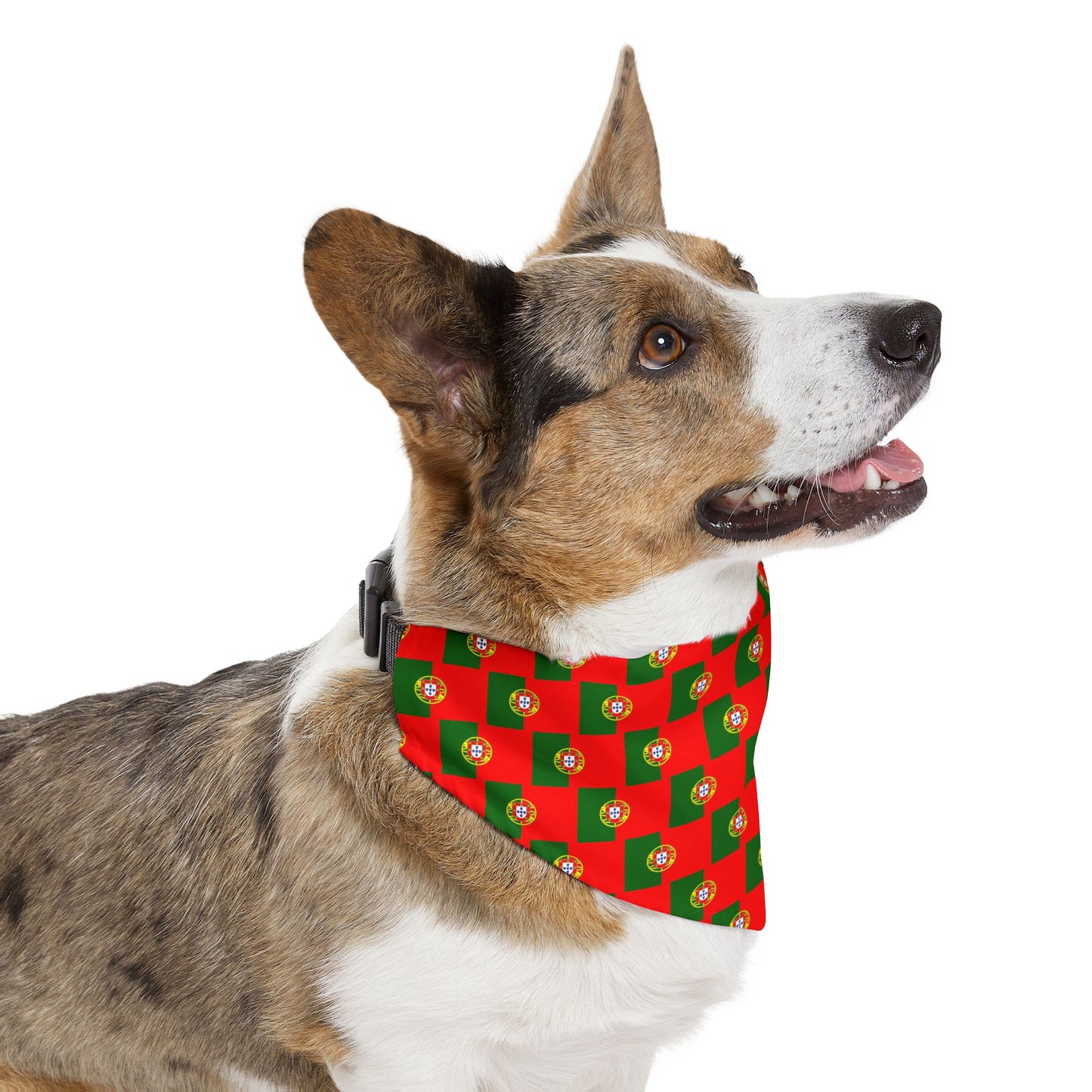 Portugal Soccer Dog Bandana — Portuguese Flag Snap-On Pet Bandana, Fan Gear