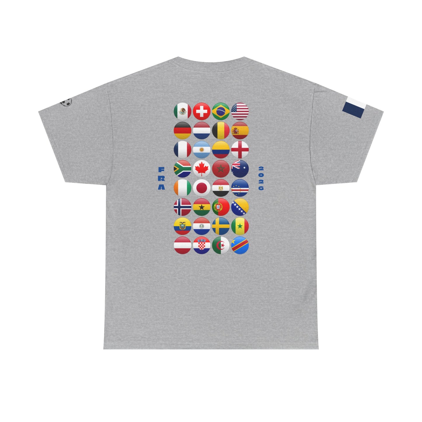 France Football T-Shirt - Unisex France Soccer Fan Tee with Flag (2026)