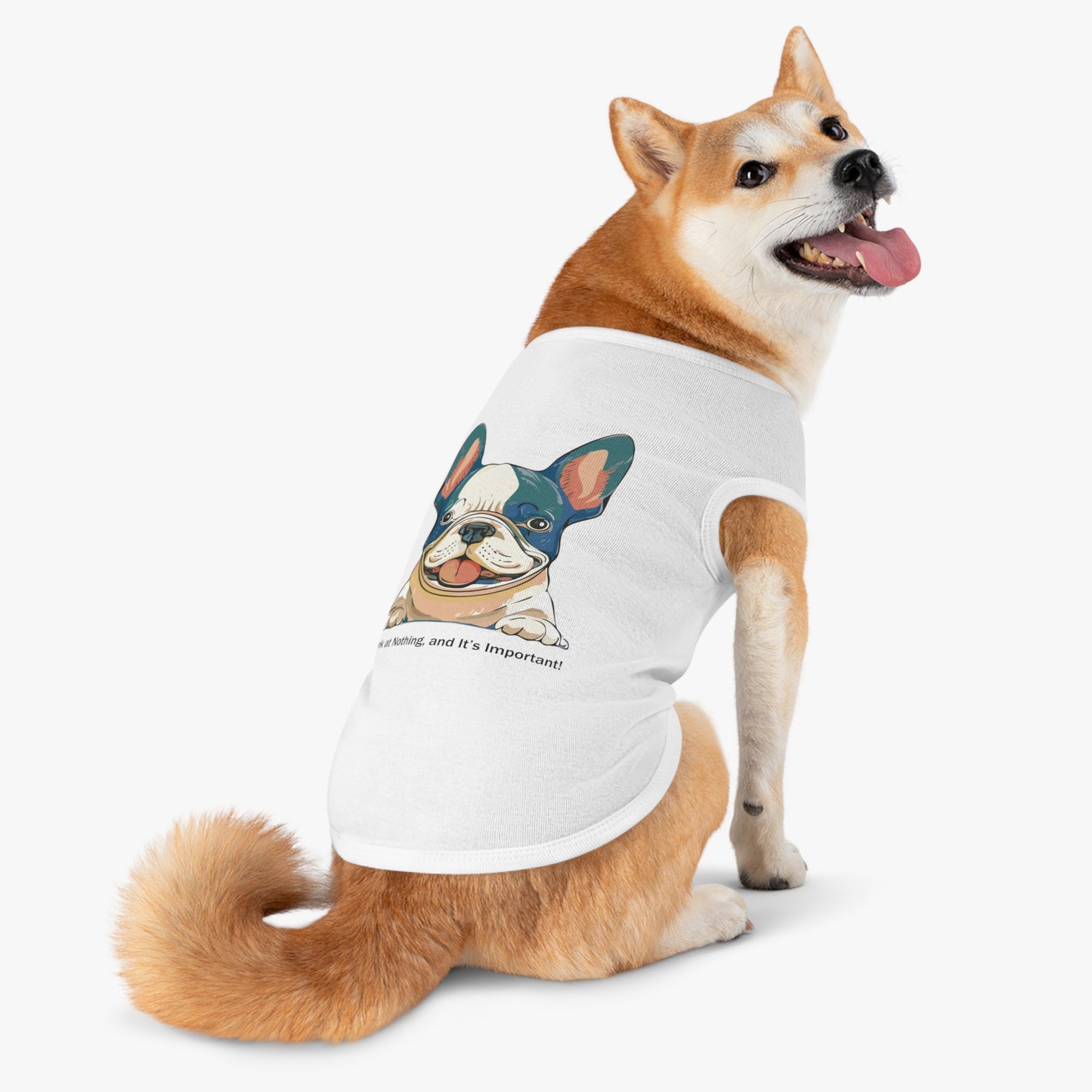 Adorable French Bulldog Pet Tank Top, Dog Summer Tee, Cute Canine Shirt, Pet Apparel, Gift for Dog Lovers, Casual Dog Wear