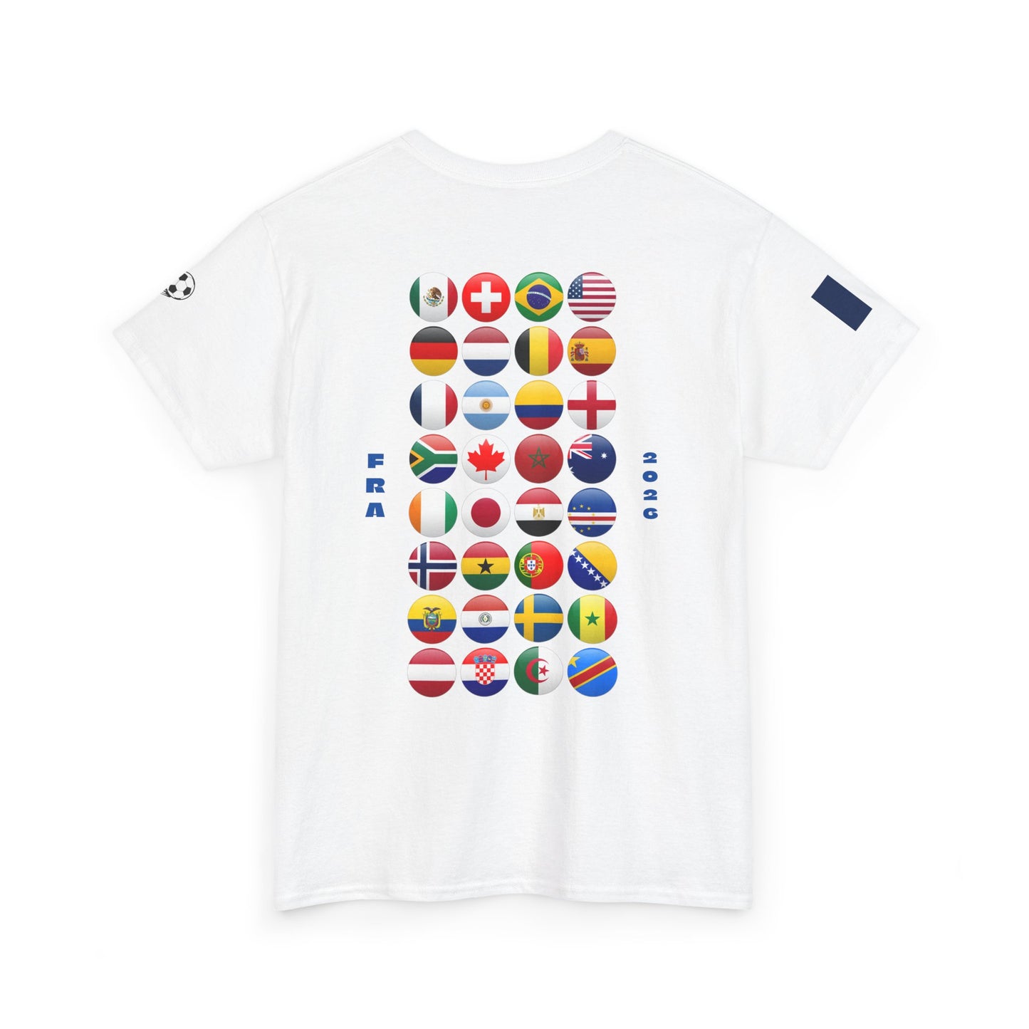 France Football T-Shirt - Unisex France Soccer Fan Tee with Flag (2026)