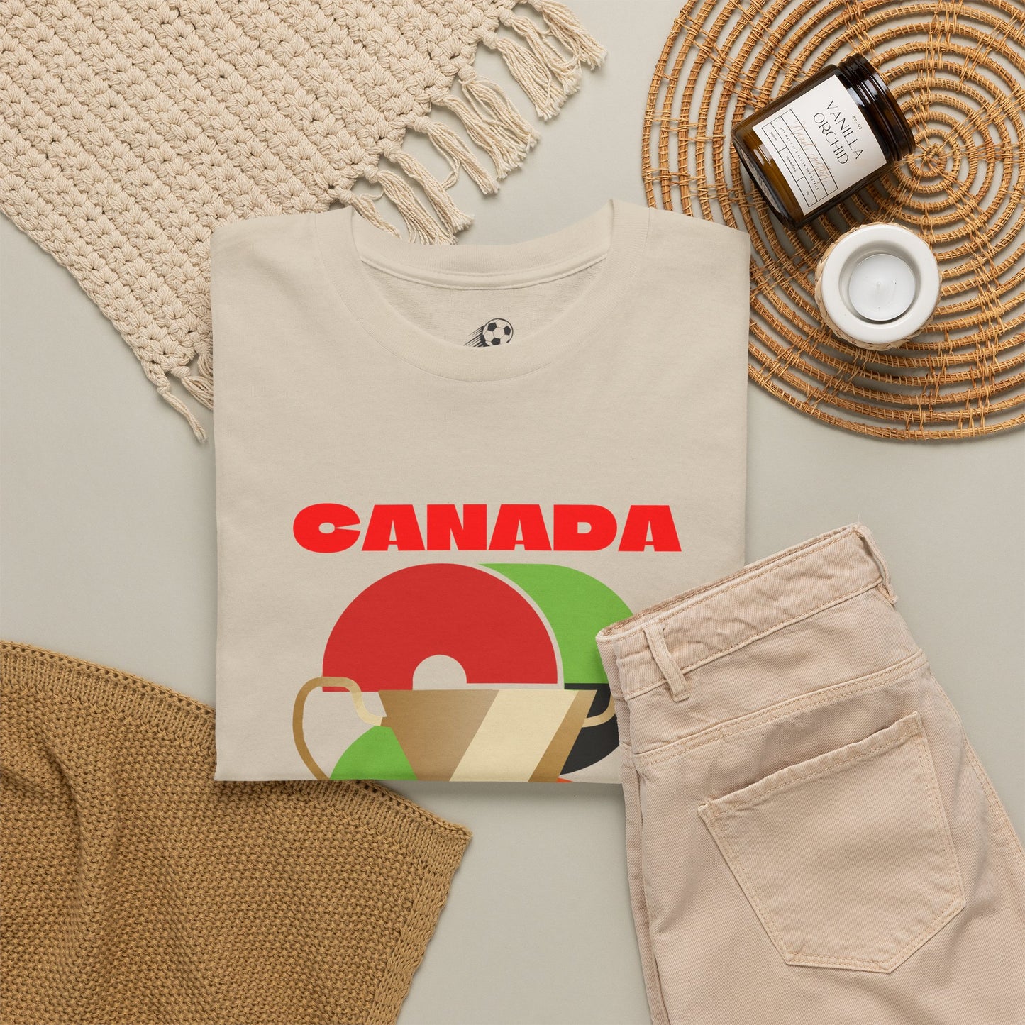 Canada Football T-Shirt - Unisex Canada Soccer Fan Tee with Flag (2026)