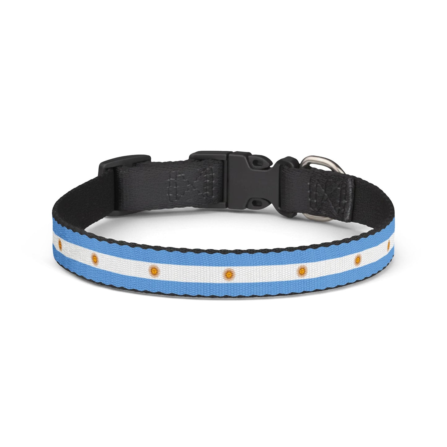 Argentina Soccer Dog Collar — Argentine Flag Grid Clip-On Pet Collar, Fan Gear