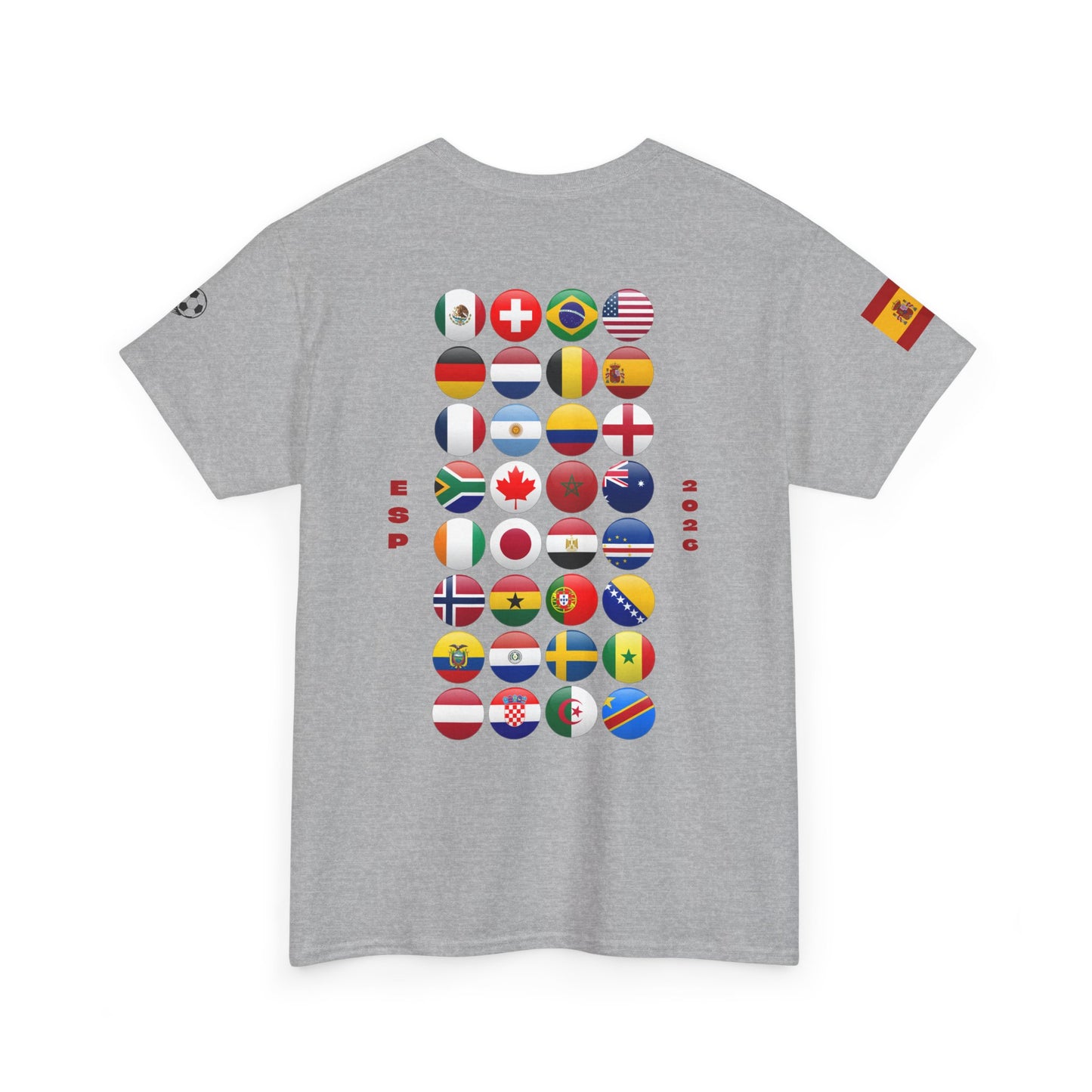 Spain Football T-Shirt - Unisex Spain Soccer Fan Tee with Flag (2026)