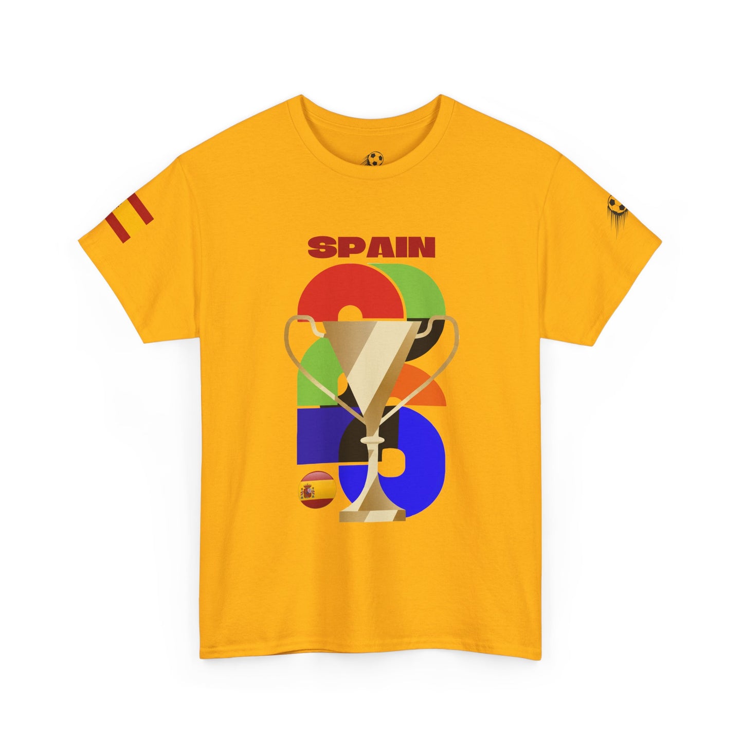 Spain Football T-Shirt - Unisex Spain Soccer Fan Tee with Flag (2026)