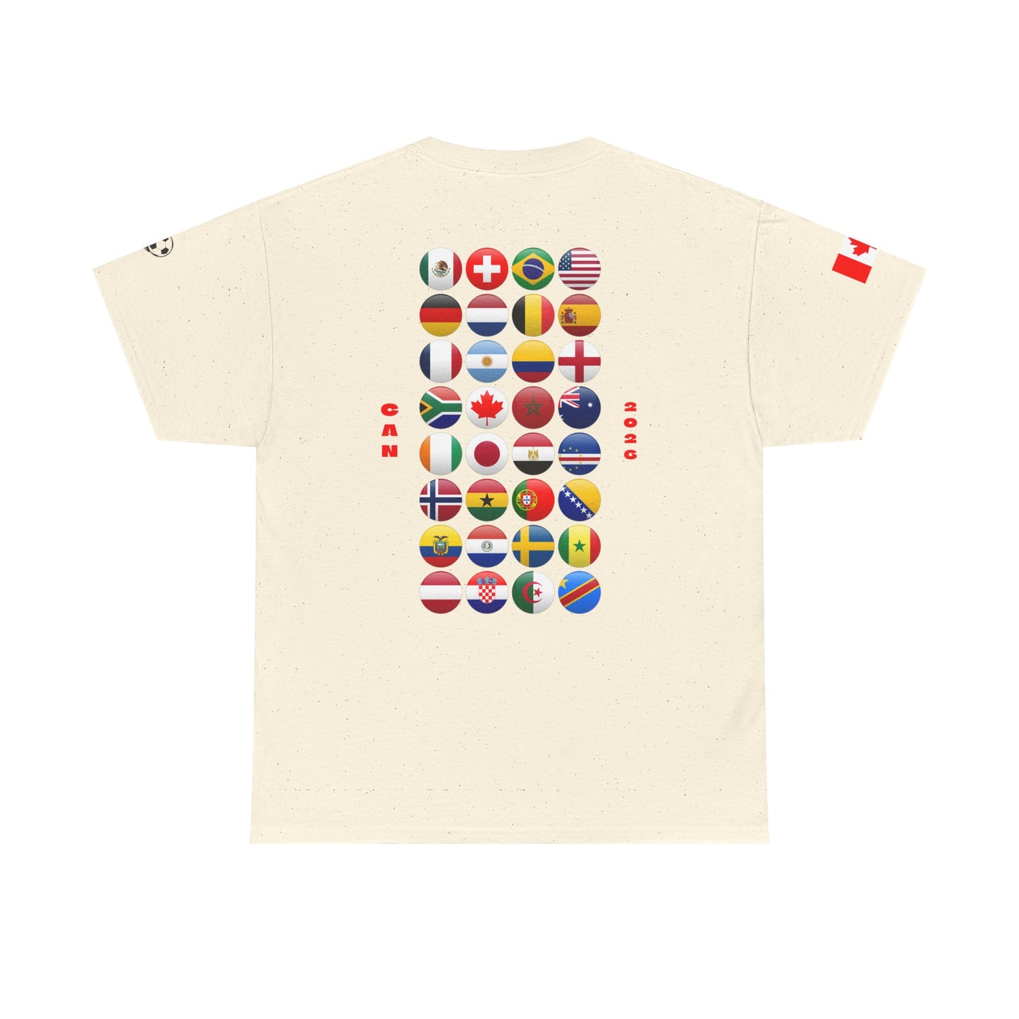 Canada Football T-Shirt - Unisex Canada Soccer Fan Tee with Flag (2026)