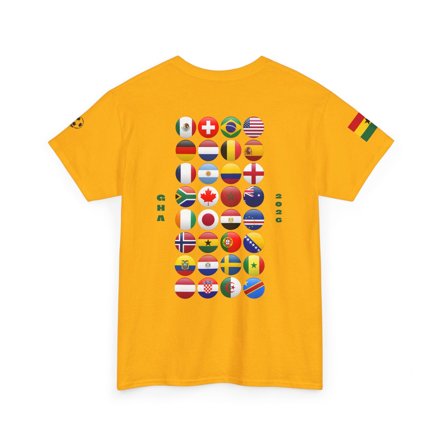 Ghana Football T-Shirt - Unisex Ghana Soccer Fan Tee with Flag (2026)