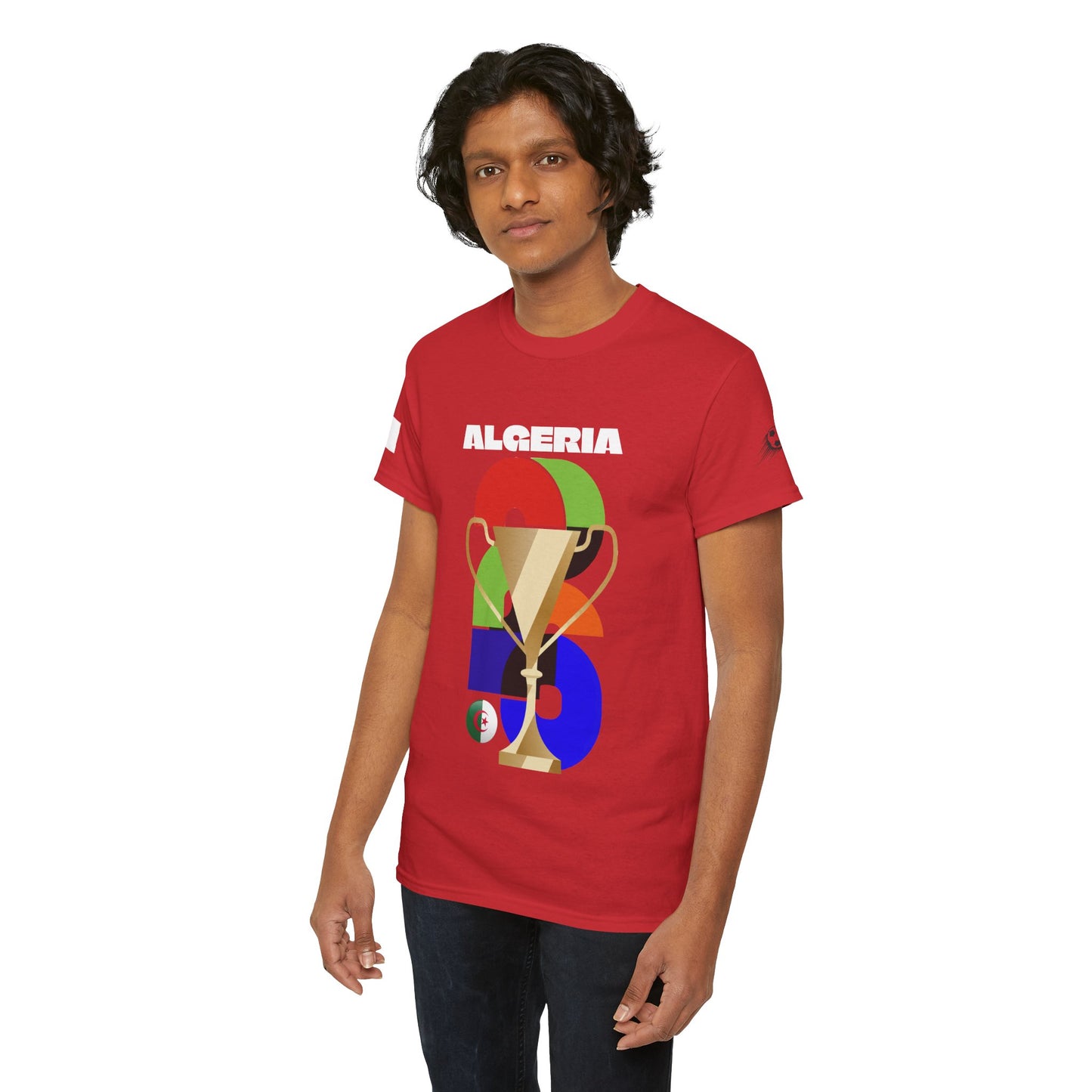 Algeria Football T-Shirt - Unisex Algeria Soccer Fan Tee with Flag (2026)