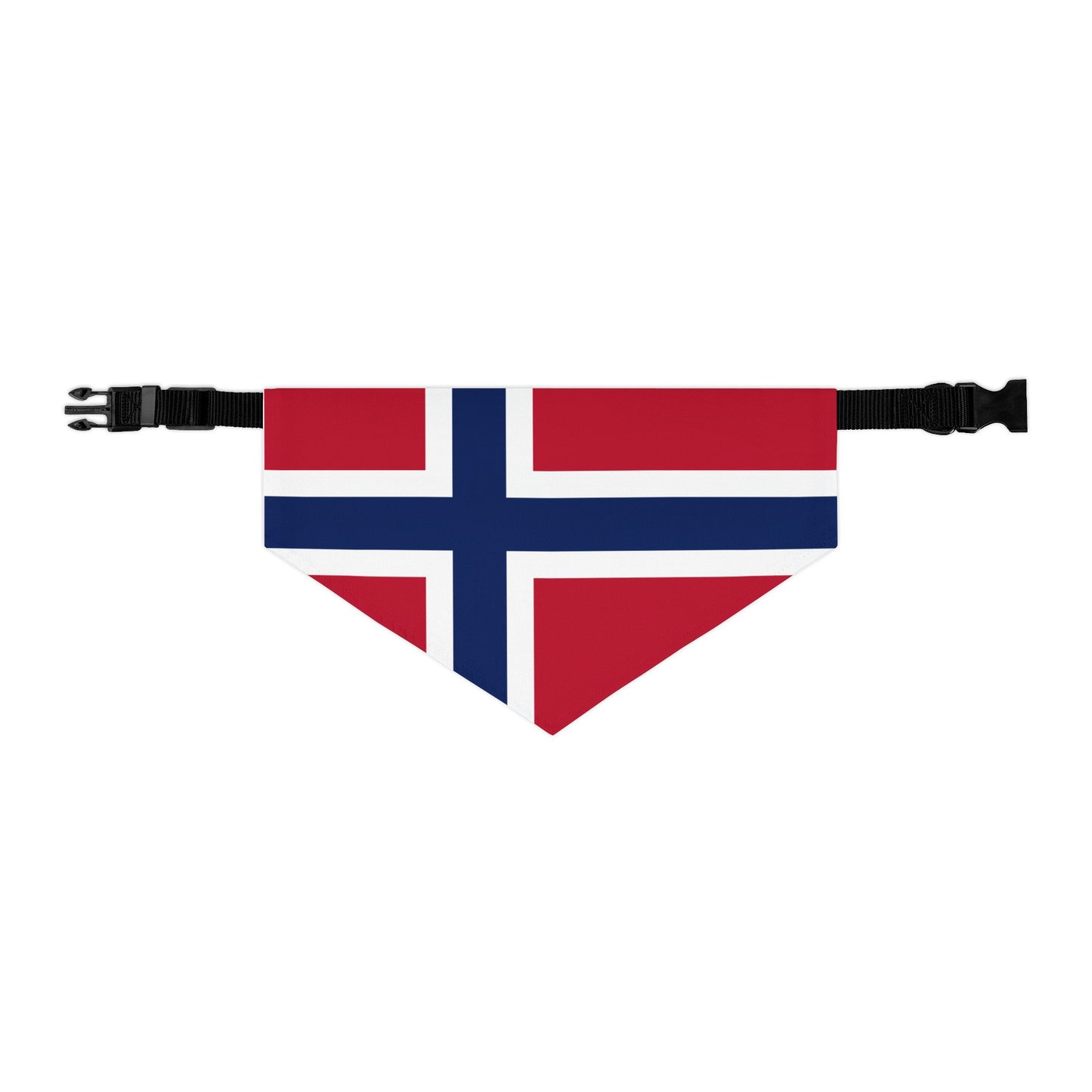 Norway Soccer Dog Bandana — Norwegian Flag Snap-On Pet Bandana, Fan Gear