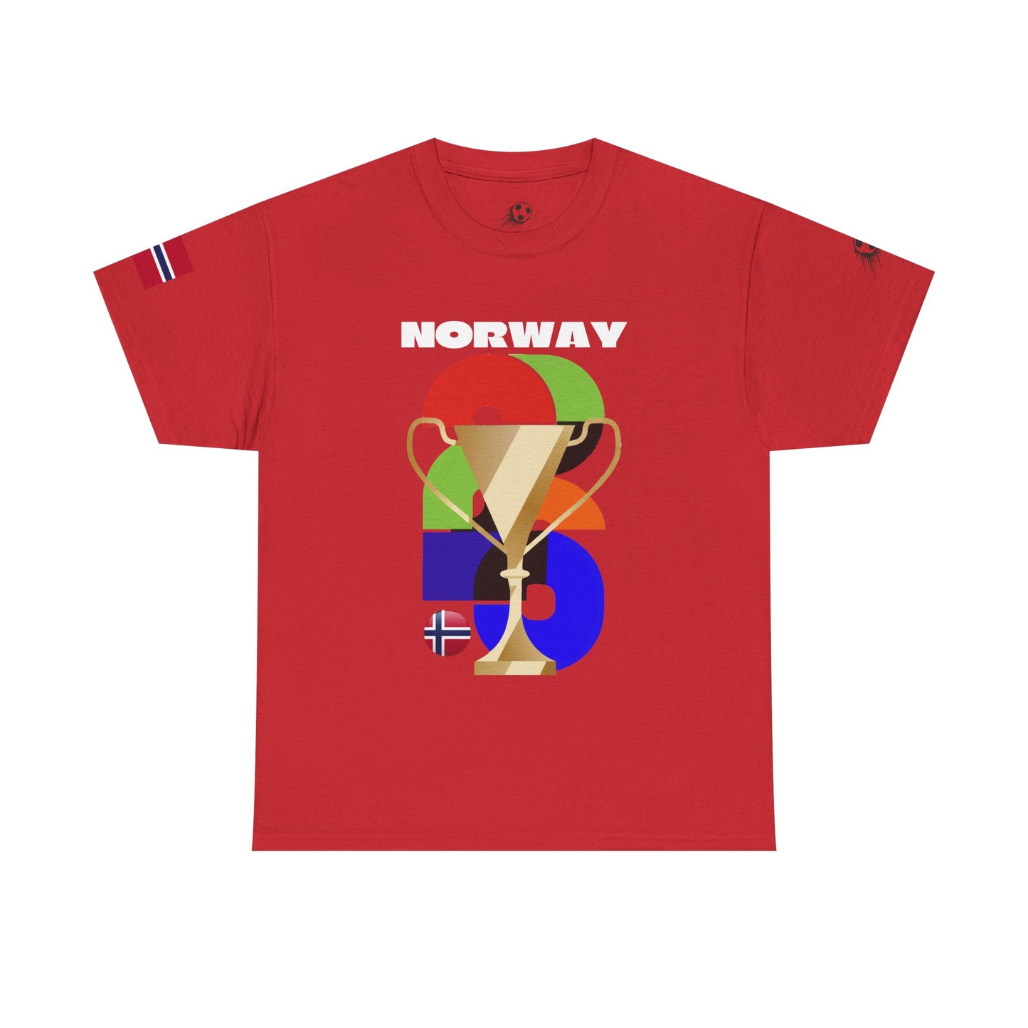 Norway Football T-Shirt - Unisex Norway Soccer Fan Tee with Flag (2026)