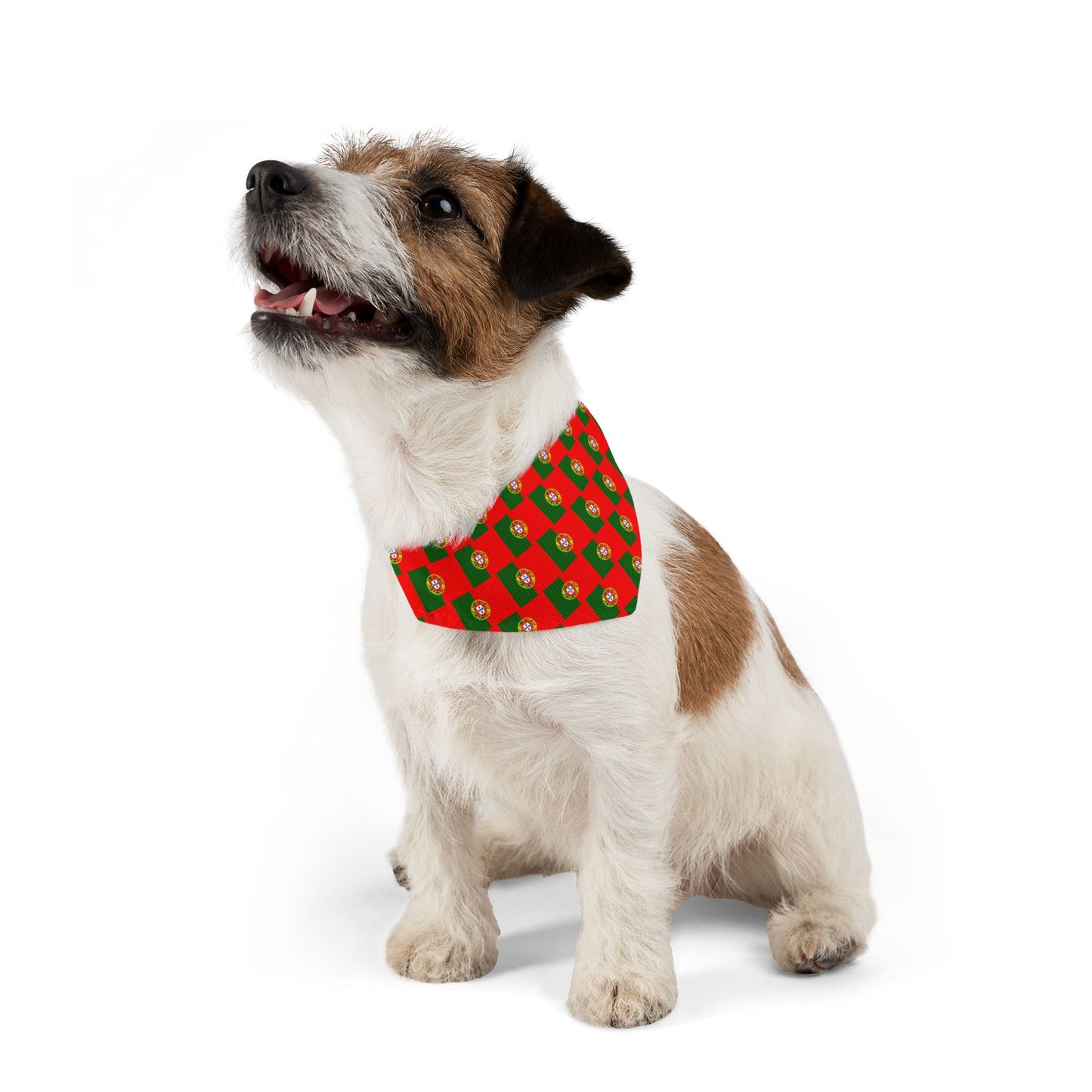 Portugal Soccer Dog Bandana — Portuguese Flag Snap-On Pet Bandana, Fan Gear