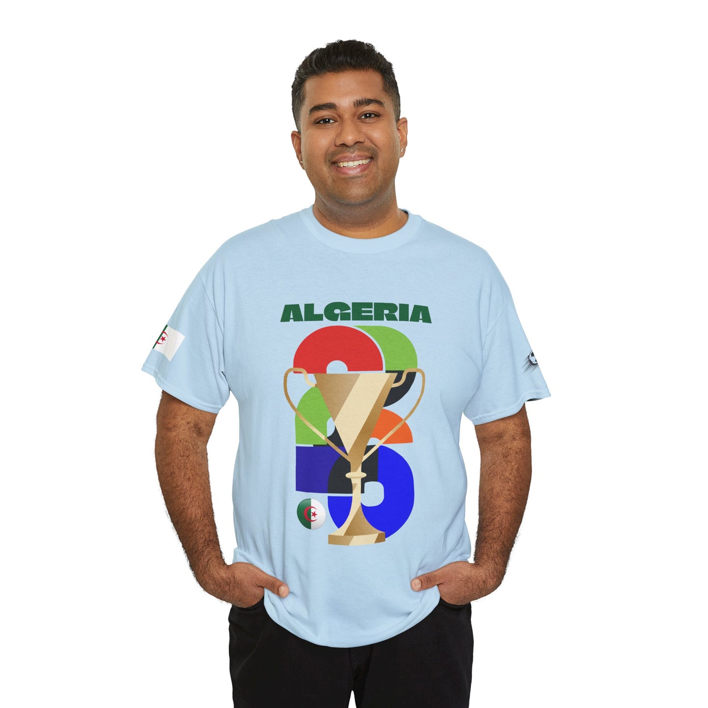 Algeria Football T-Shirt - Unisex Algeria Soccer Fan Tee with Flag (2026)