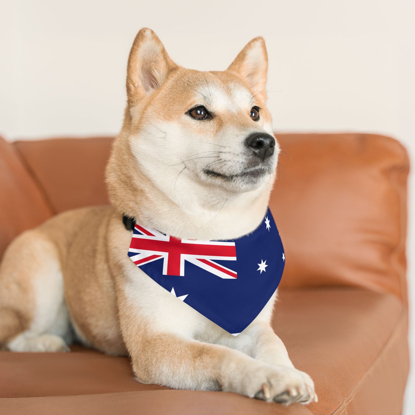 Australia Soccer Dog Bandana — Australian Flag Snap-On Pet Bandana, Fan Gear