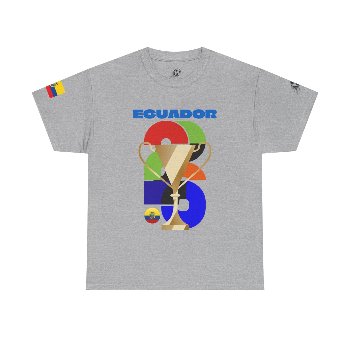 Ecuador Football T-Shirt - Unisex Ecuador Soccer Fan Tee with Flag (2026)