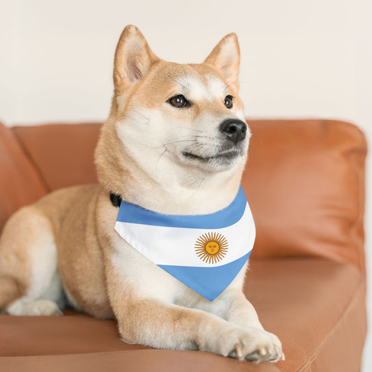 Argentina Soccer Dog Bandana — Argentine Flag Snap-On Pet Bandana, Fan Gear