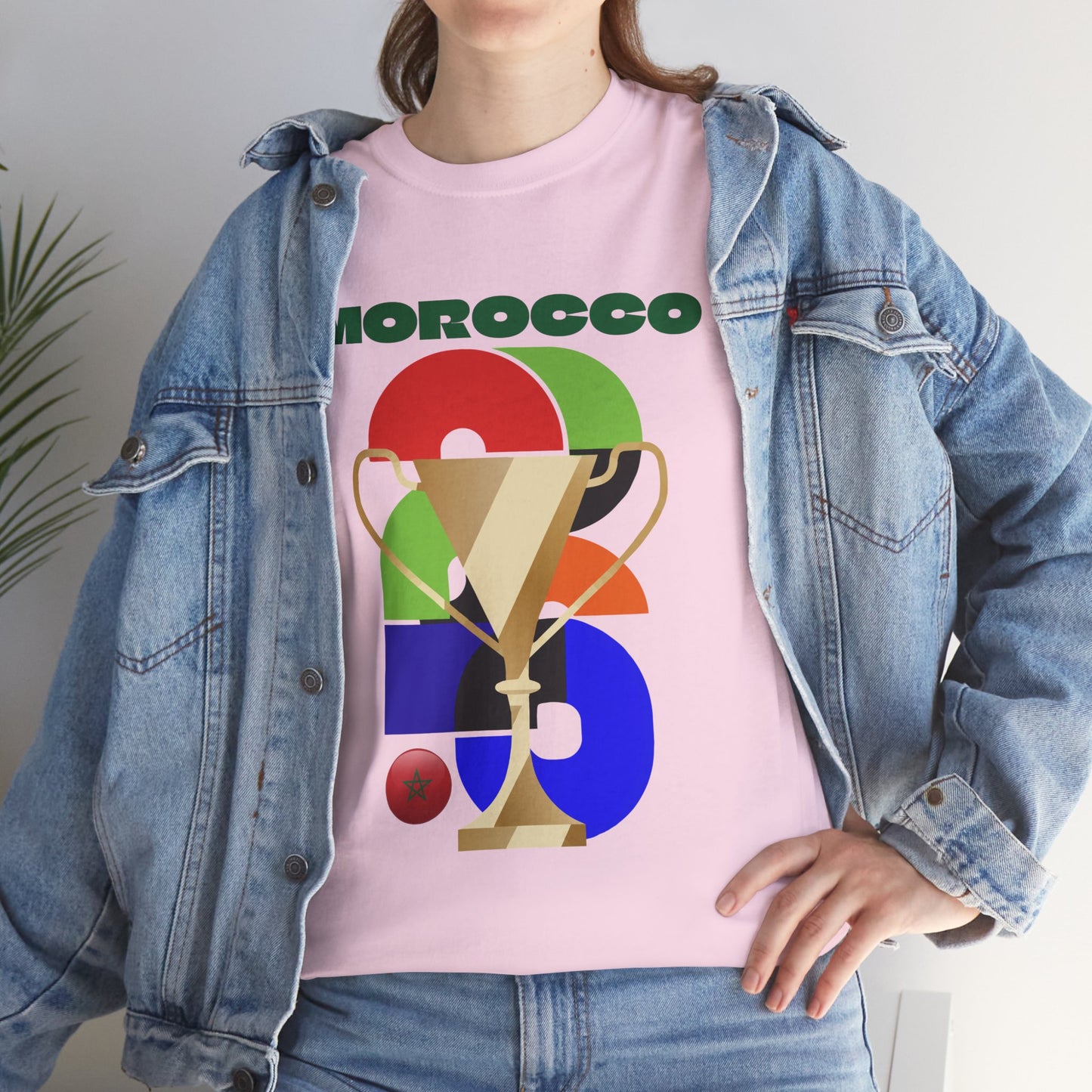 Morocco Football T-Shirt - Unisex Morocco Soccer Fan Tee with Flag (2026)