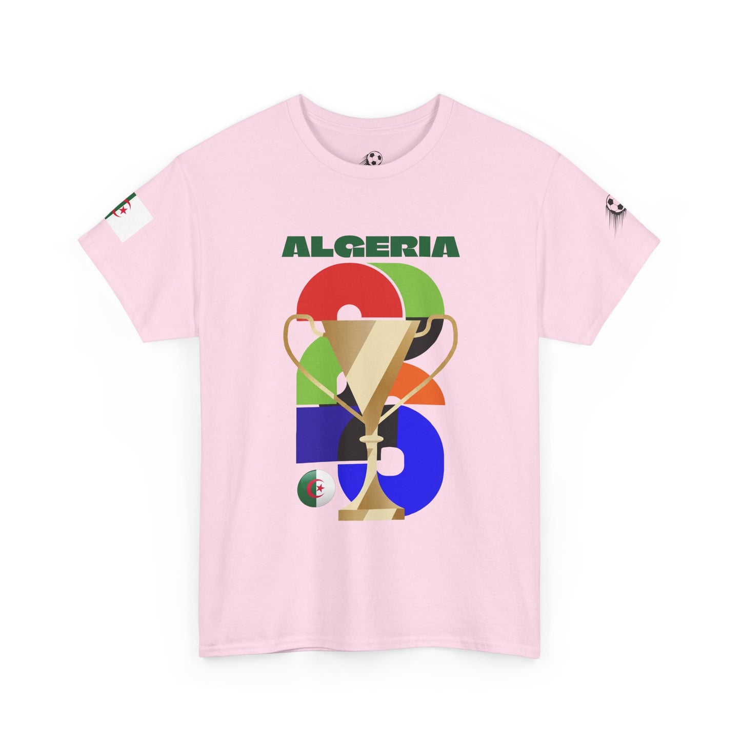 Algeria Football T-Shirt - Unisex Algeria Soccer Fan Tee with Flag (2026)