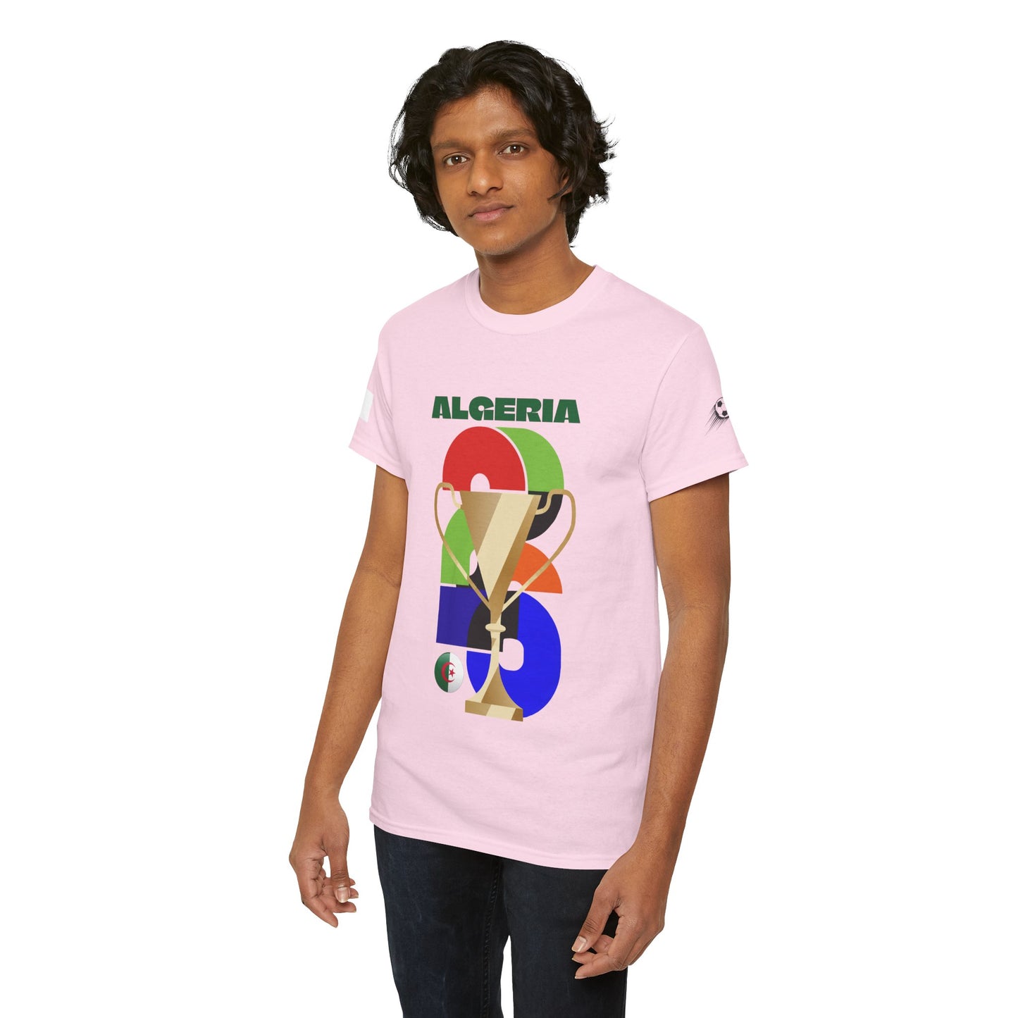 Algeria Football T-Shirt - Unisex Algeria Soccer Fan Tee with Flag (2026)