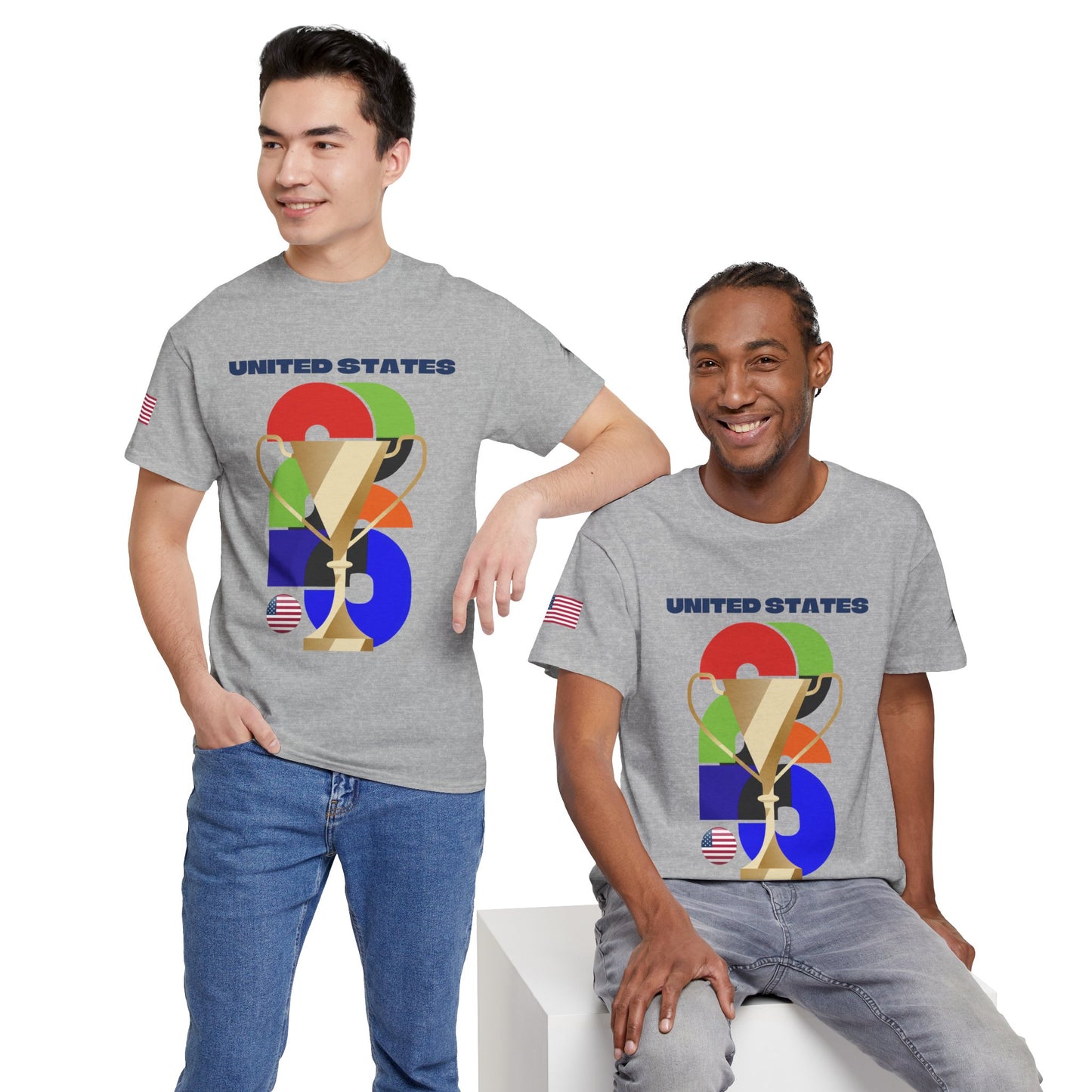 United States Football T-Shirt - Unisex United States Soccer Fan Tee with Flag (2026)