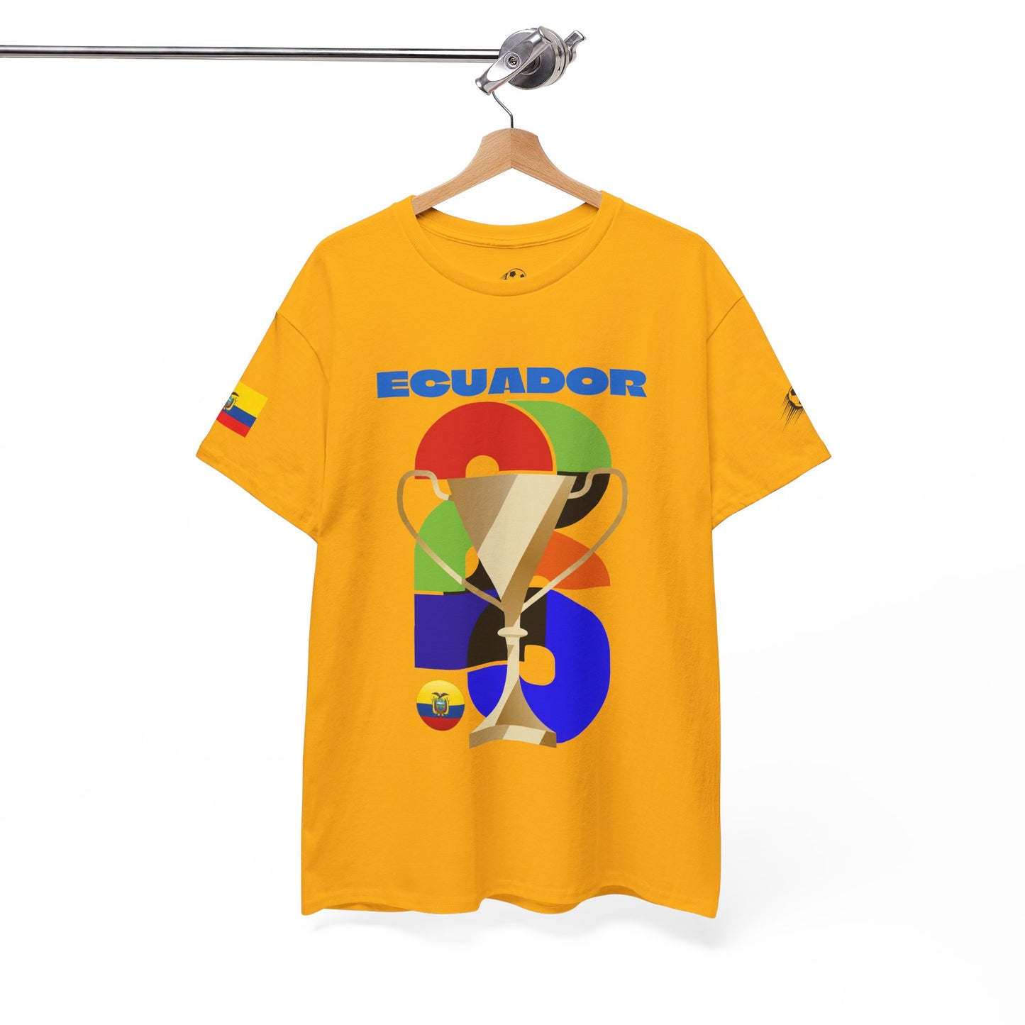 Ecuador Football T-Shirt - Unisex Ecuador Soccer Fan Tee with Flag (2026)