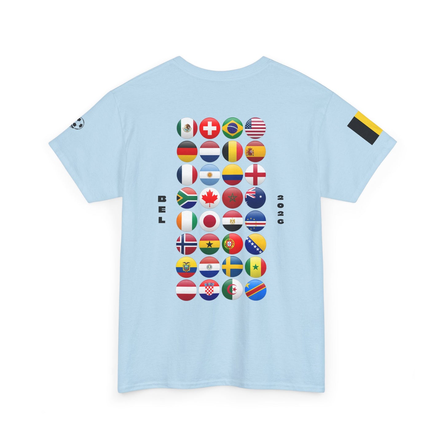 Belgium Football T-Shirt - Unisex Belgium Soccer Fan Tee with Flag (2026)