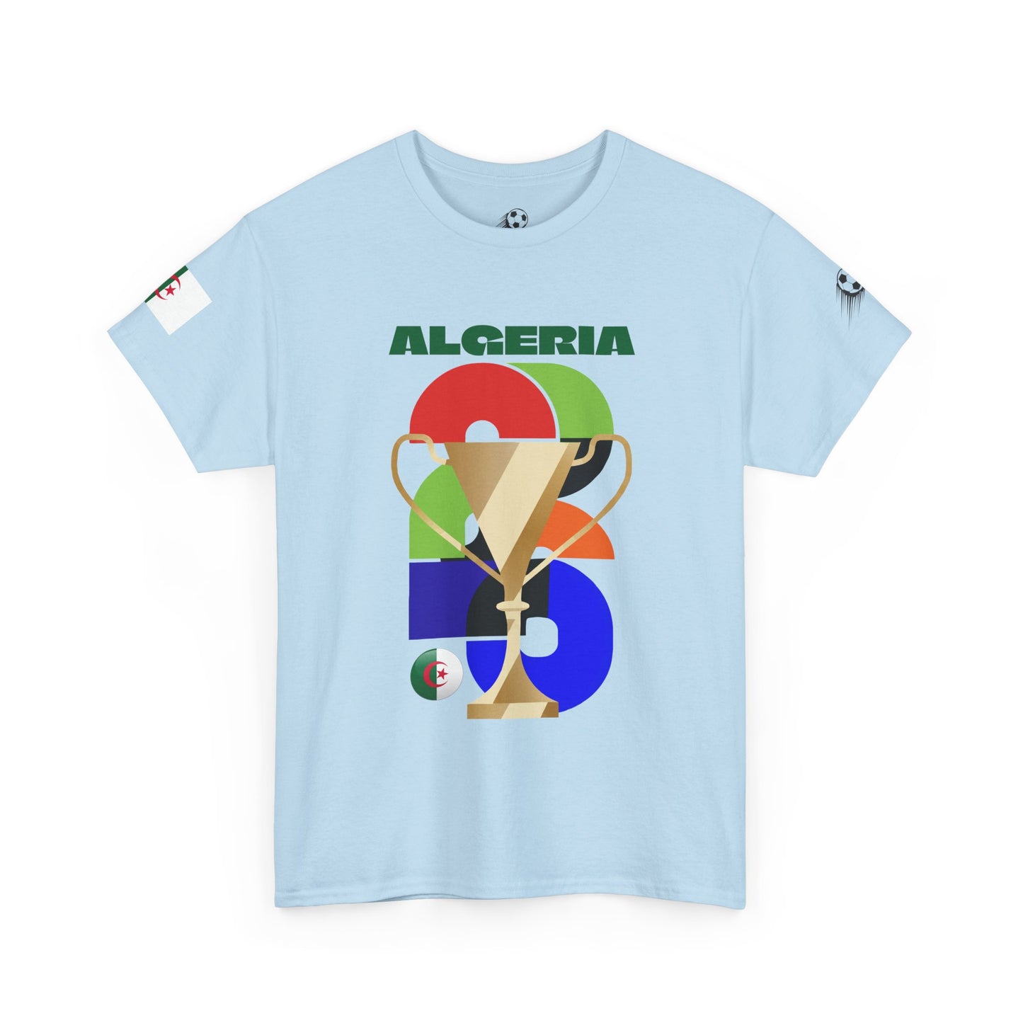 Algeria Football T-Shirt - Unisex Algeria Soccer Fan Tee with Flag (2026)