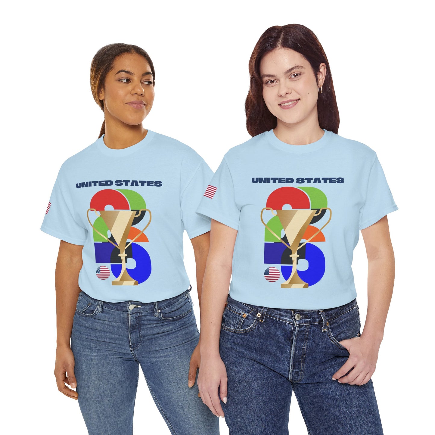 United States Football T-Shirt - Unisex United States Soccer Fan Tee with Flag (2026)