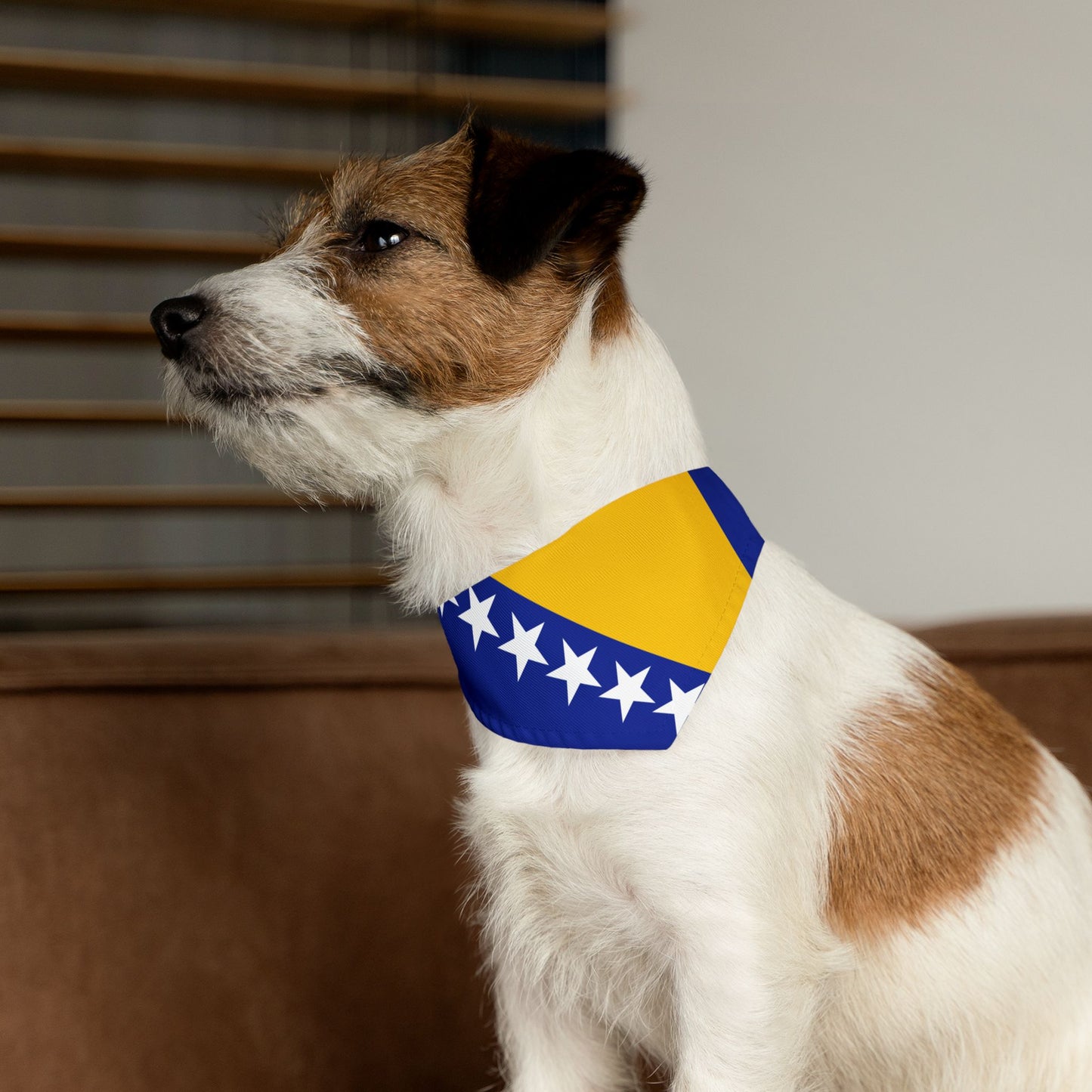 Bosnia and Herzegovina Soccer Dog Bandana — Bosnian Flag Snap-On Pet Bandana, Fan Gear