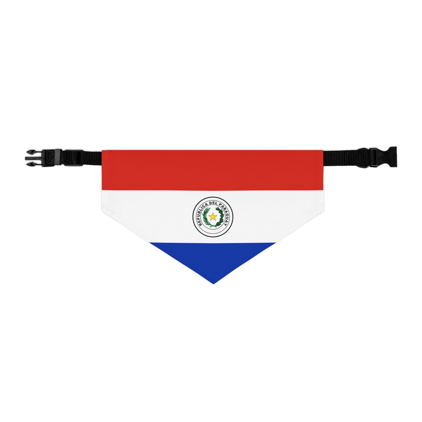 Paraguay Soccer Dog Bandana — Paraguayan Flag Snap-On Pet Bandana, Fan Gear