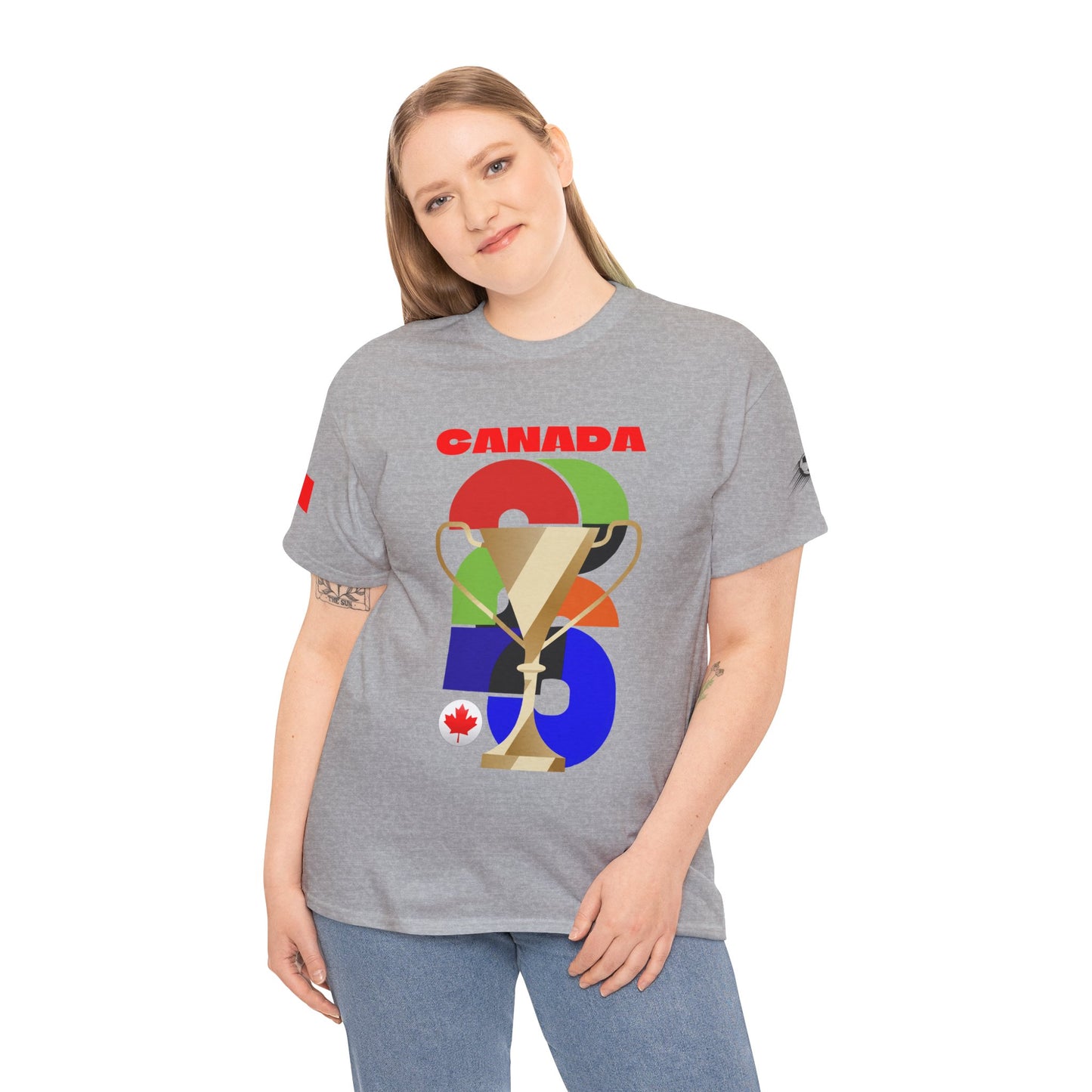 Canada Football T-Shirt - Unisex Canada Soccer Fan Tee with Flag (2026)