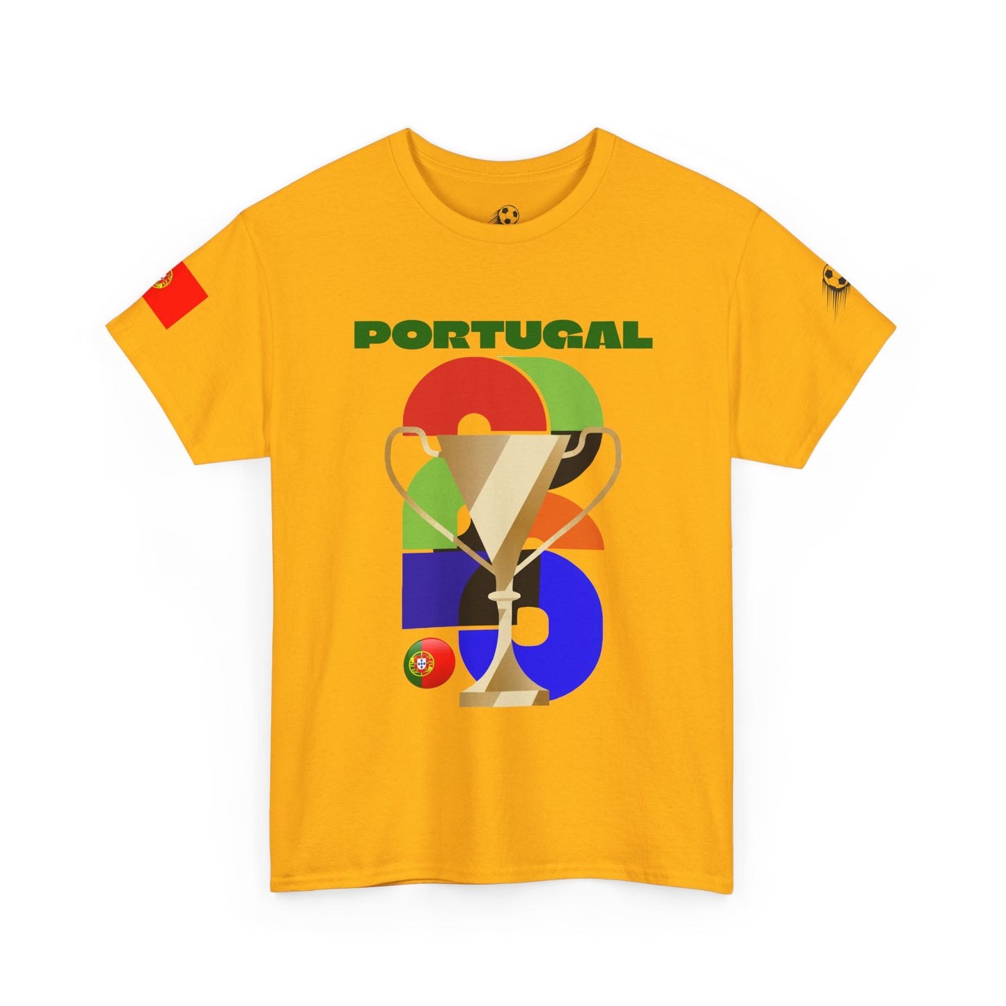 Portugal Football T-Shirt - Unisex Portugal Soccer Fan Tee with Flag (2026)