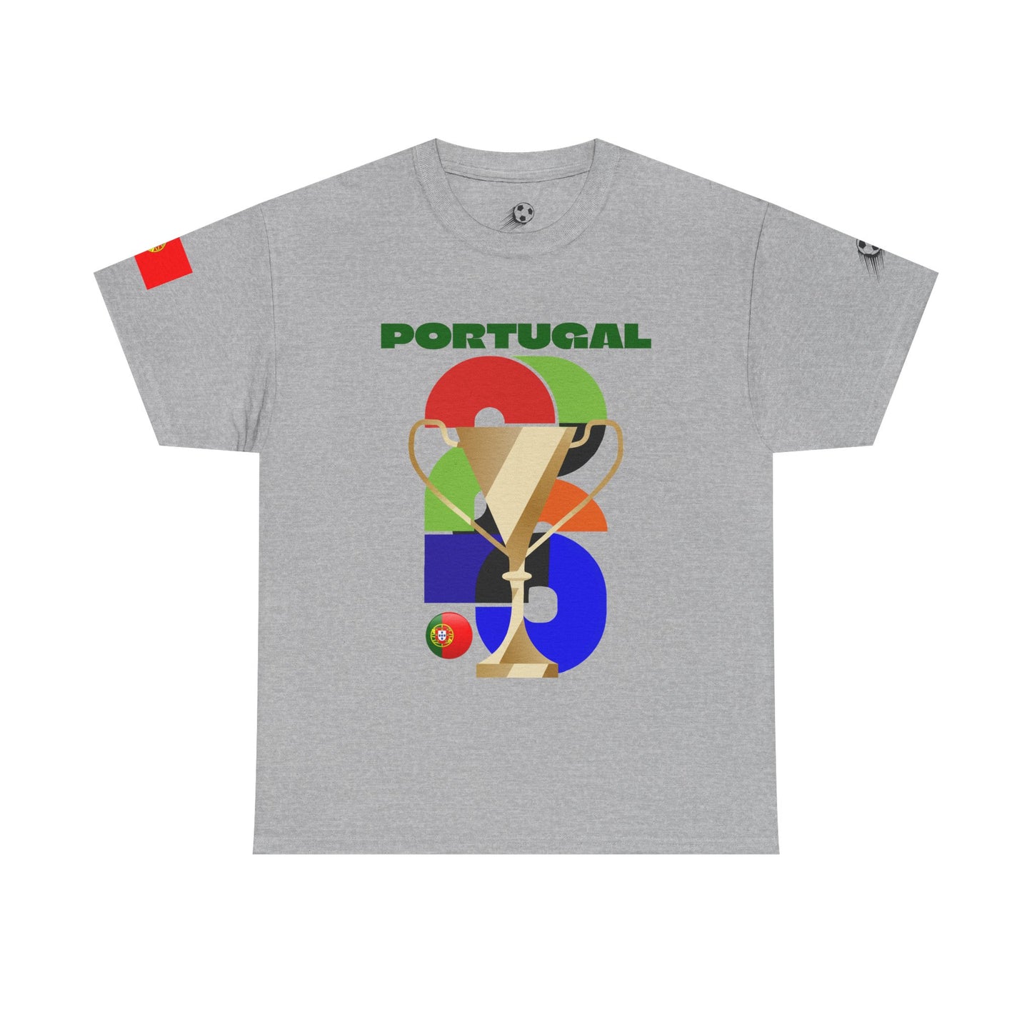 Portugal Football T-Shirt - Unisex Portugal Soccer Fan Tee with Flag (2026)