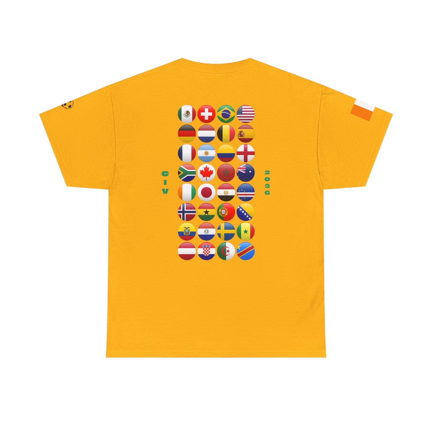 Ivory Coast Football T-Shirt - Unisex Ivory Coast Soccer Fan Tee with Flag (2026)
