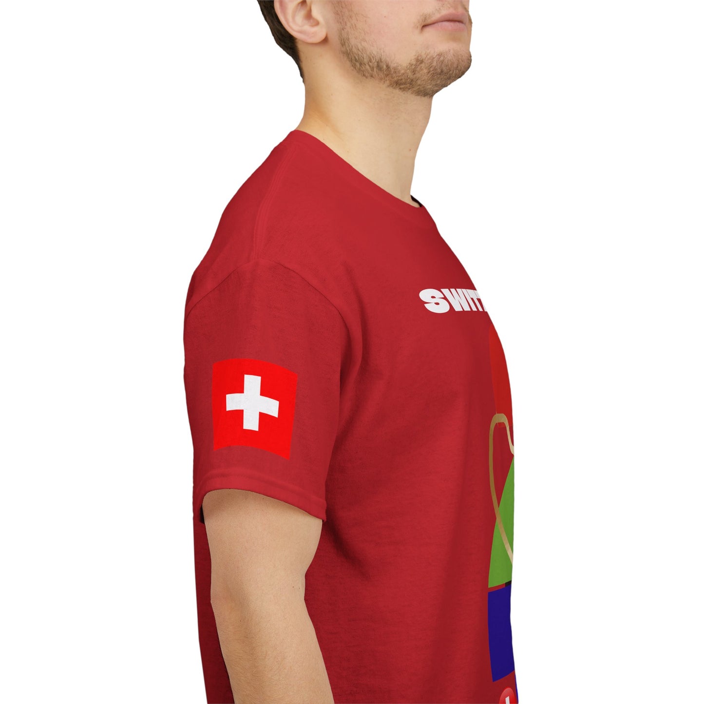 Switzerland Football T-Shirt - Unisex Switzerland Soccer Fan Tee with Flag (2026)