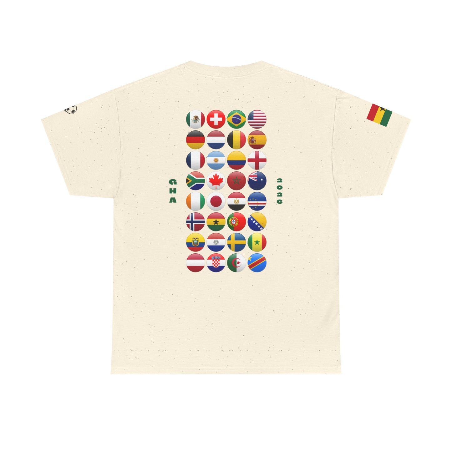 Ghana Football T-Shirt - Unisex Ghana Soccer Fan Tee with Flag (2026)