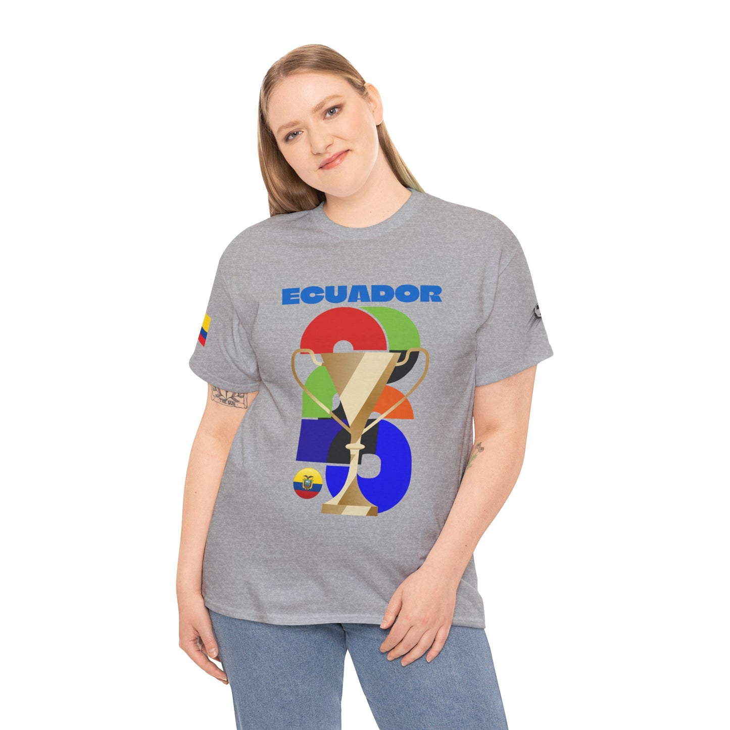 Ecuador Football T-Shirt - Unisex Ecuador Soccer Fan Tee with Flag (2026)
